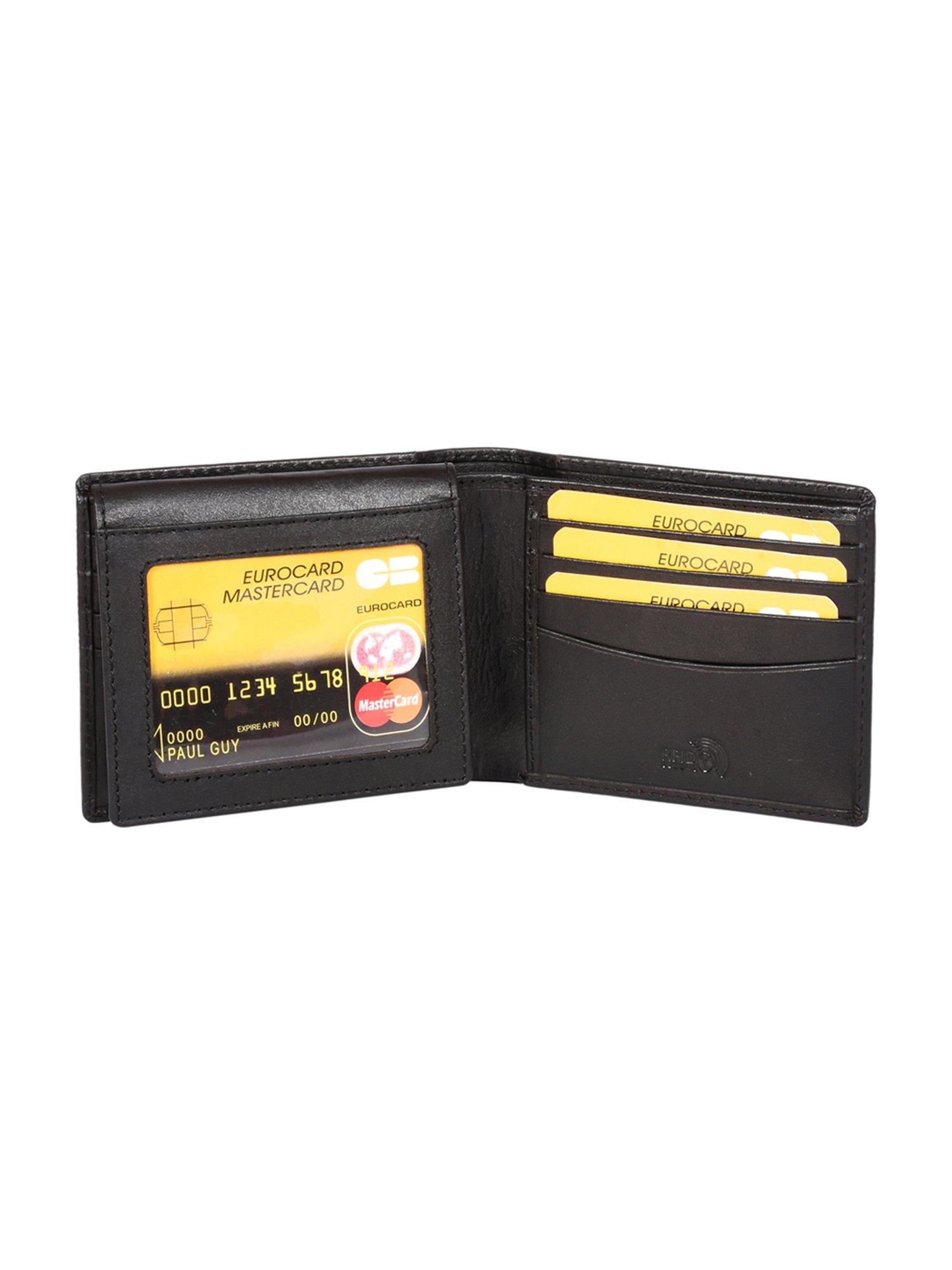 Buy SASSORA Jade Black Leather Small Bi-Fold Wallet for Men at Best Price @  Tata CLiQ