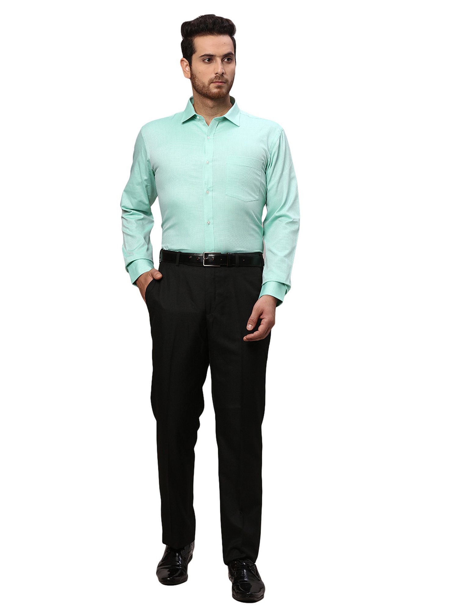 Fostino Plain Lycra Dark Green Full Sleeves Shirt at Rs 1295.00 | Men Full  Sleeves Shirts | ID: 24702429748