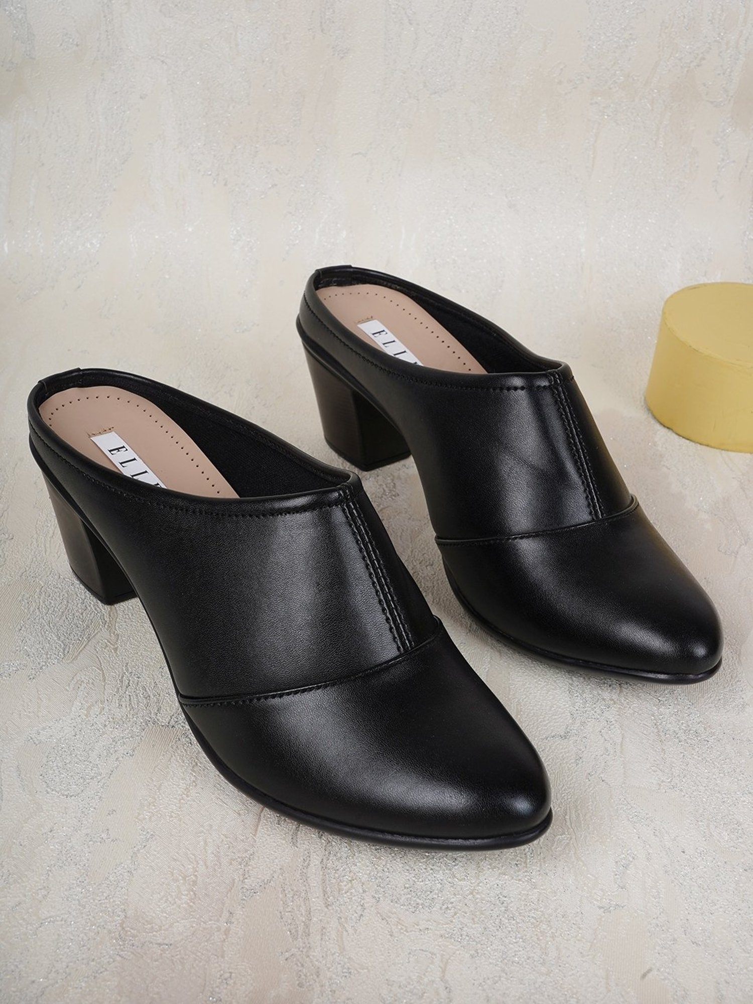 Black heel mules discount womens