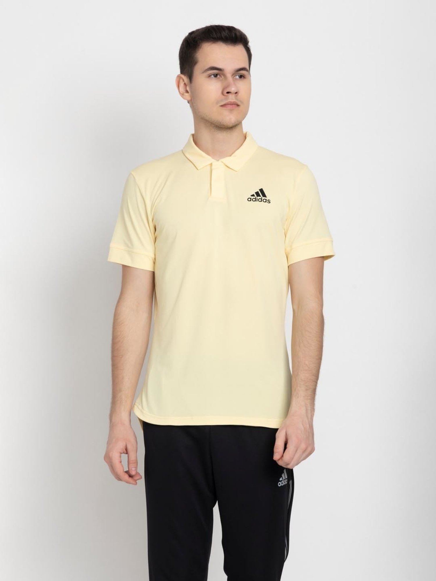 Adidas yellow polo hotsell