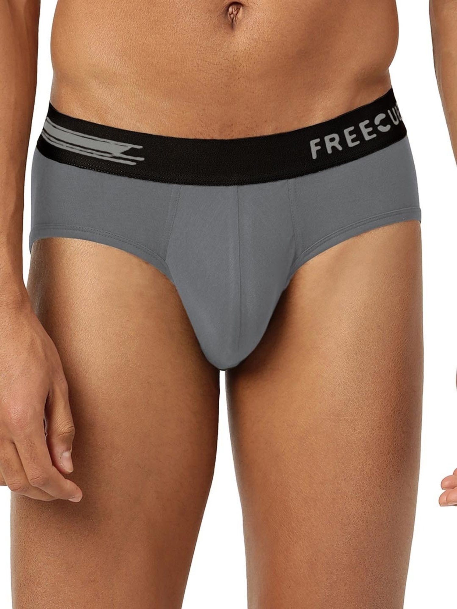 Buy FREECULTR Men's Midnight Blue, Ash Grey Solid Pure Modal