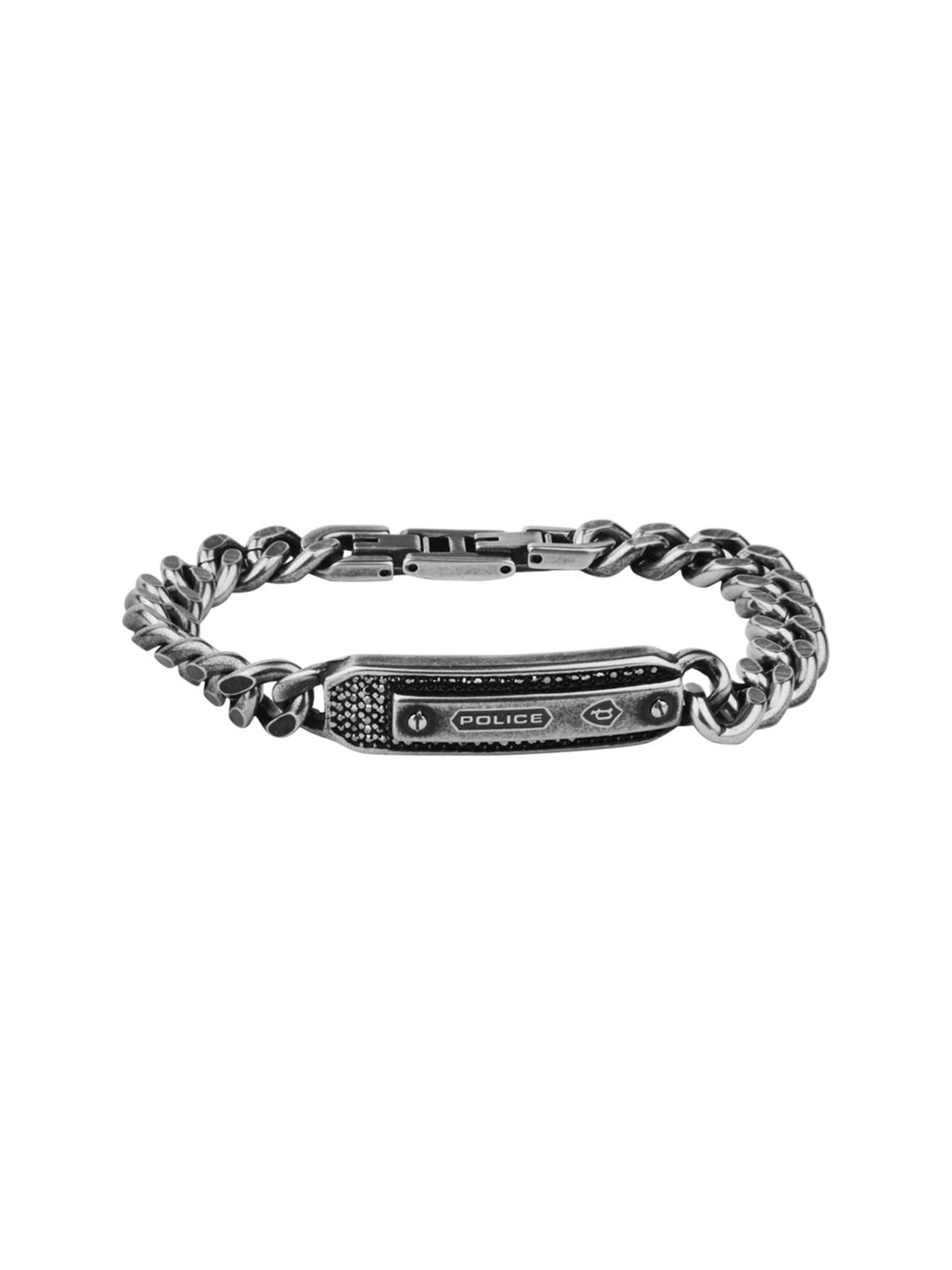 Buy Police Unisex Silver Bracelet online