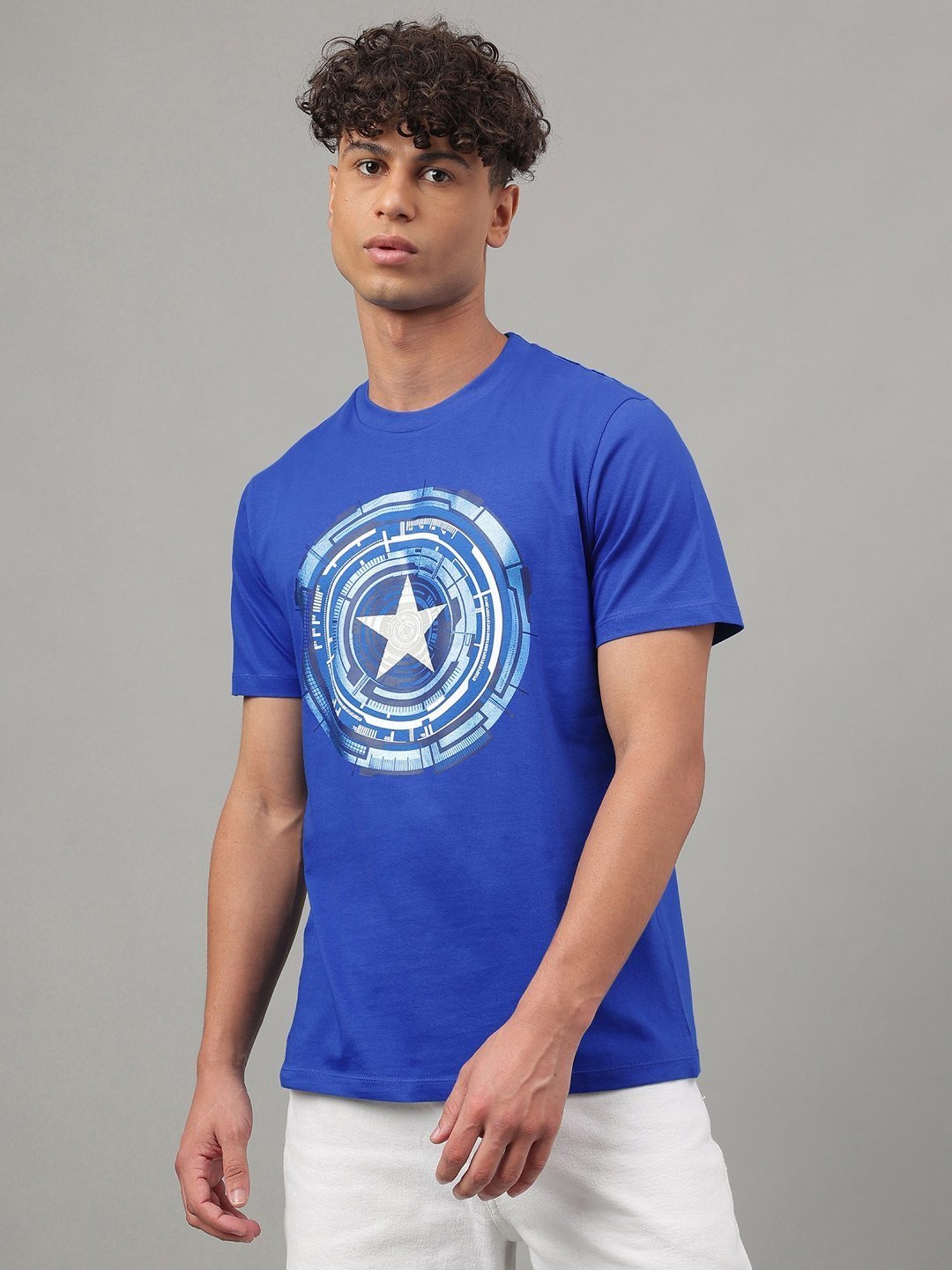 Captain america t outlet shirt blue