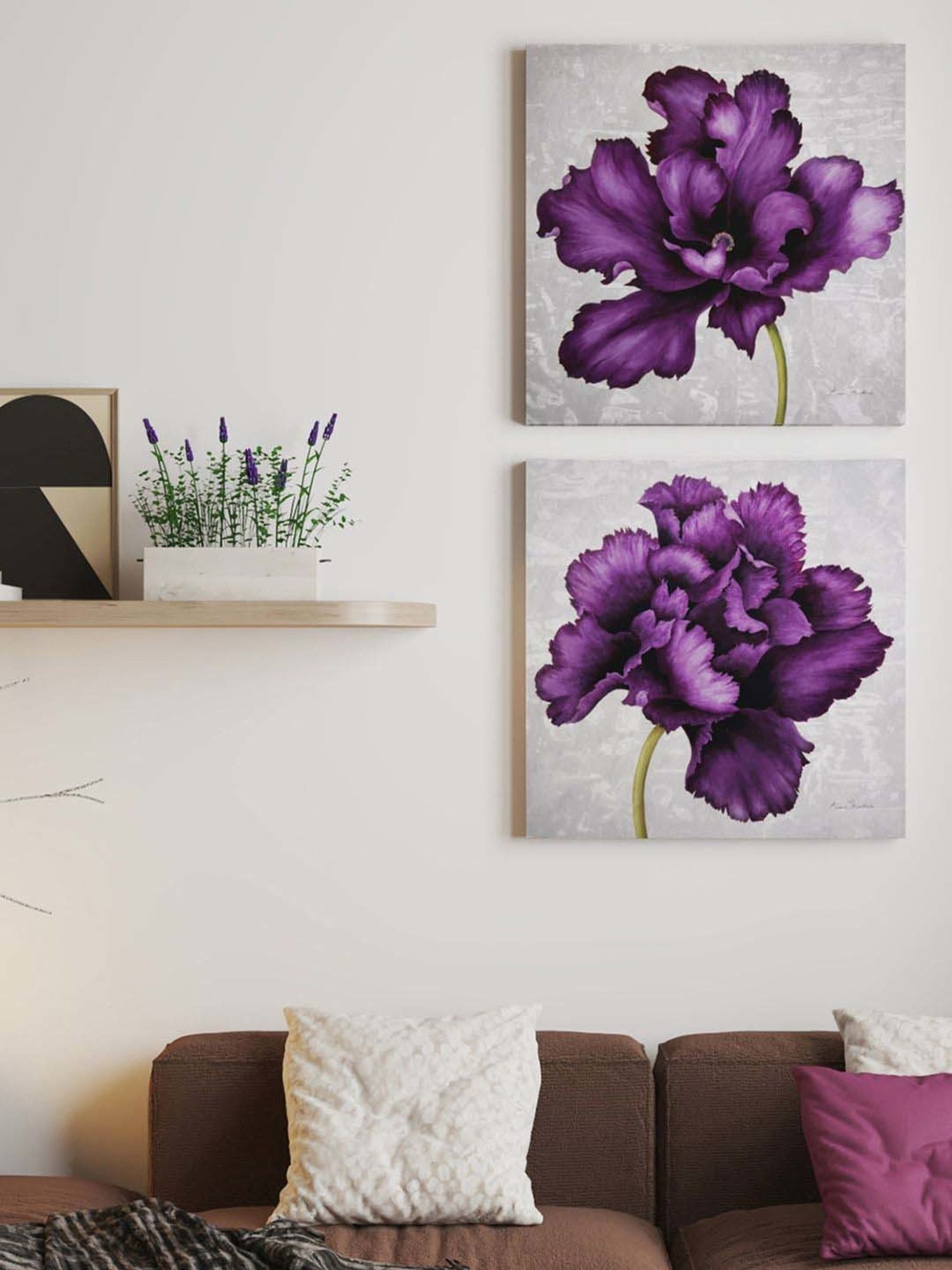 Purple Living Room Wall Art Matttroy