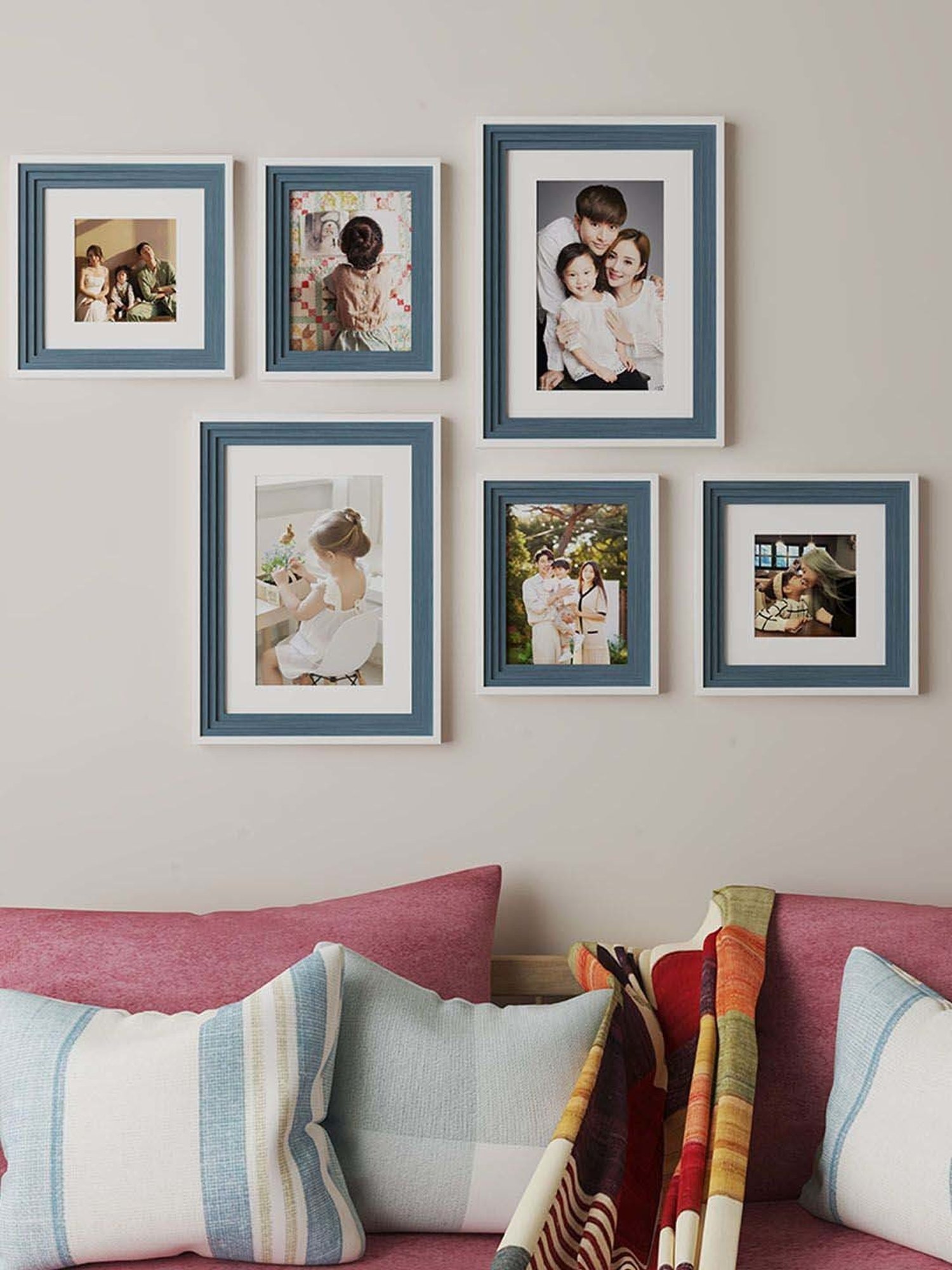 Buy Art Street Synthetic Gusto Wall Photo Frame Set of 6 at Best