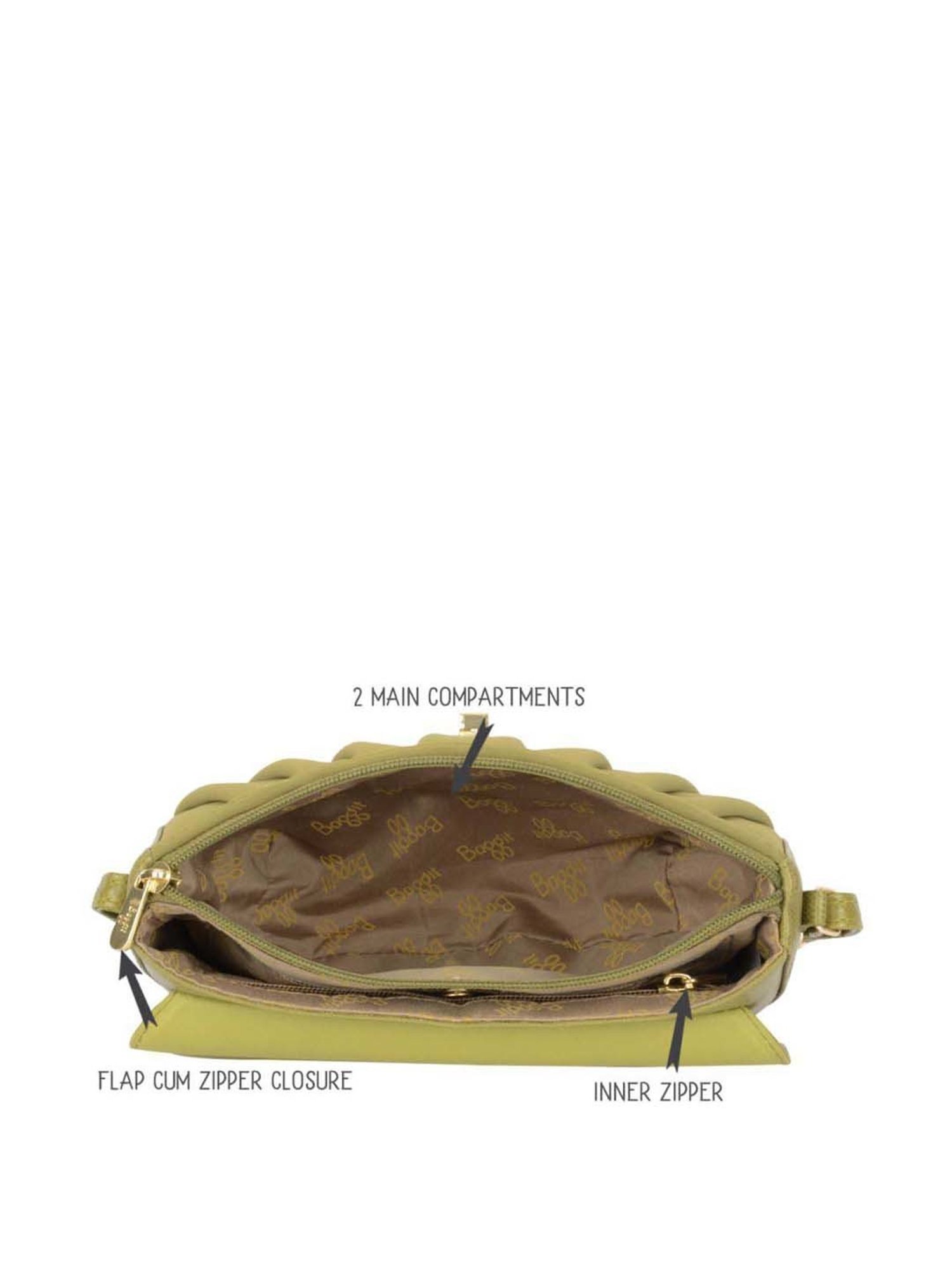 Buy Baggit Women's Baguette Handbag - Small (Green) at Amazon.in