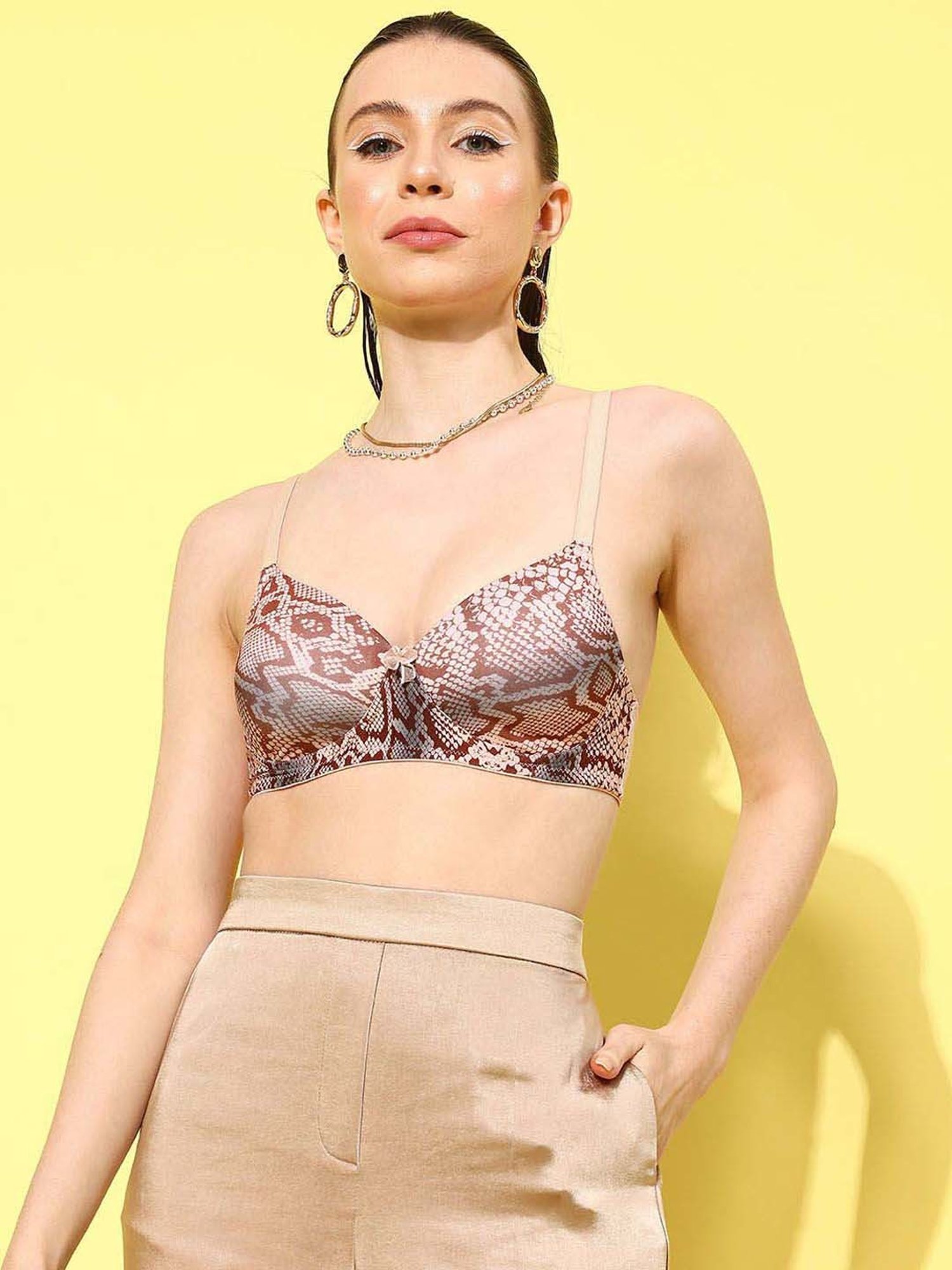 Buy Leading Lady Yellow Cotton Full Coverage T-Shirt Bra for Women Online @  Tata CLiQ