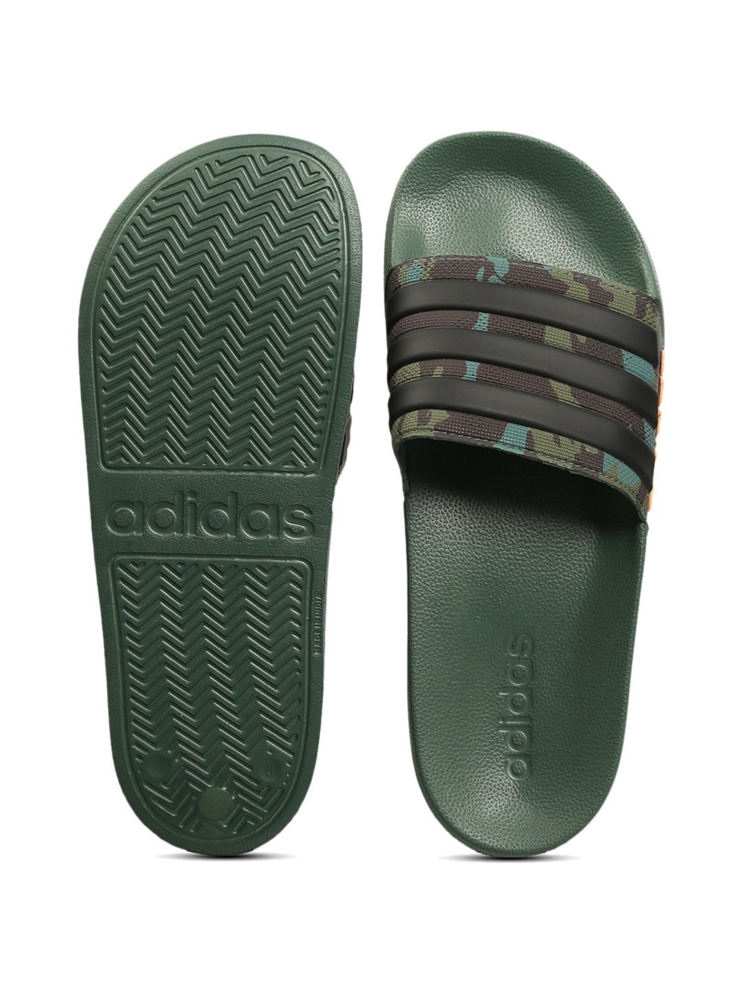 Adidas adilette best sale slides green