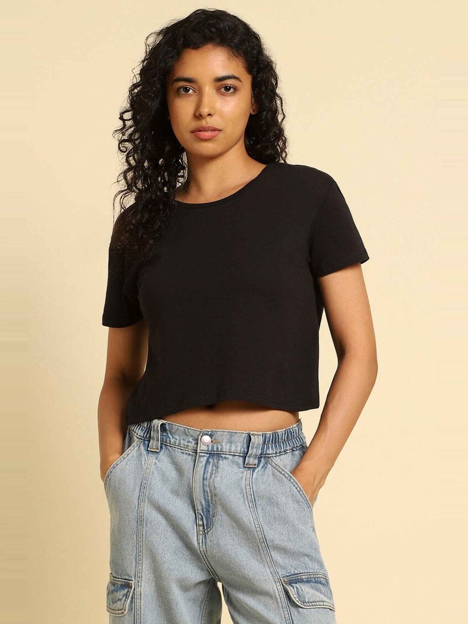 Forever 21 cheap black crop top