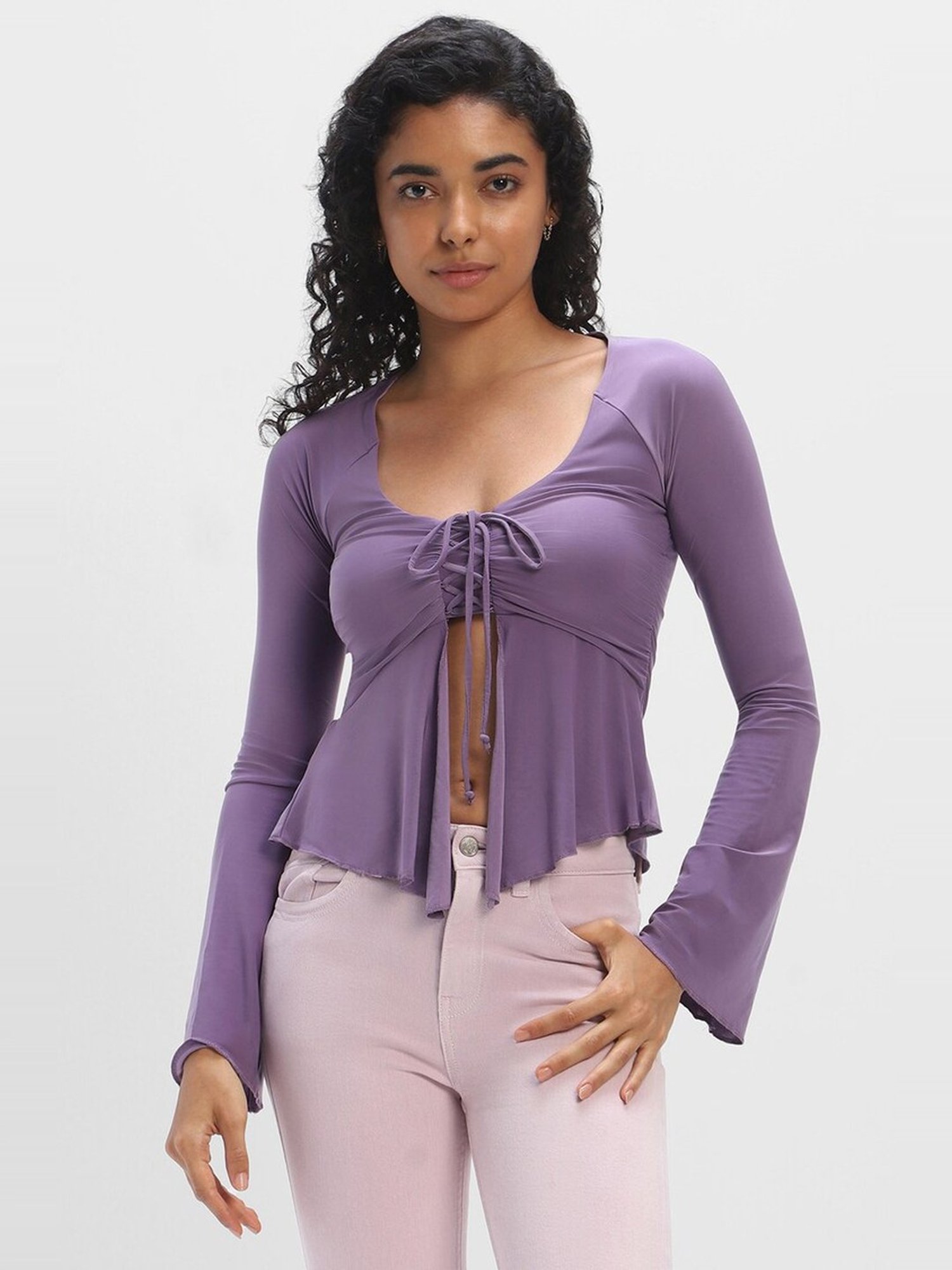 barbell object bo ls top purple barbell object Wool Ls Top Dusty