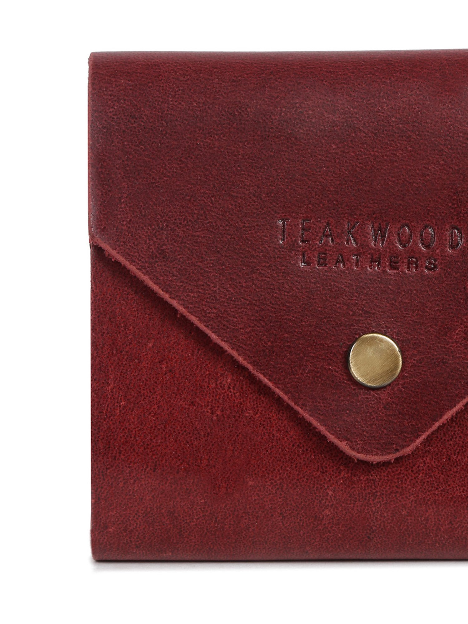 Buy Teakwood Leathers Maroon Leather Envelope Wallet for Men at