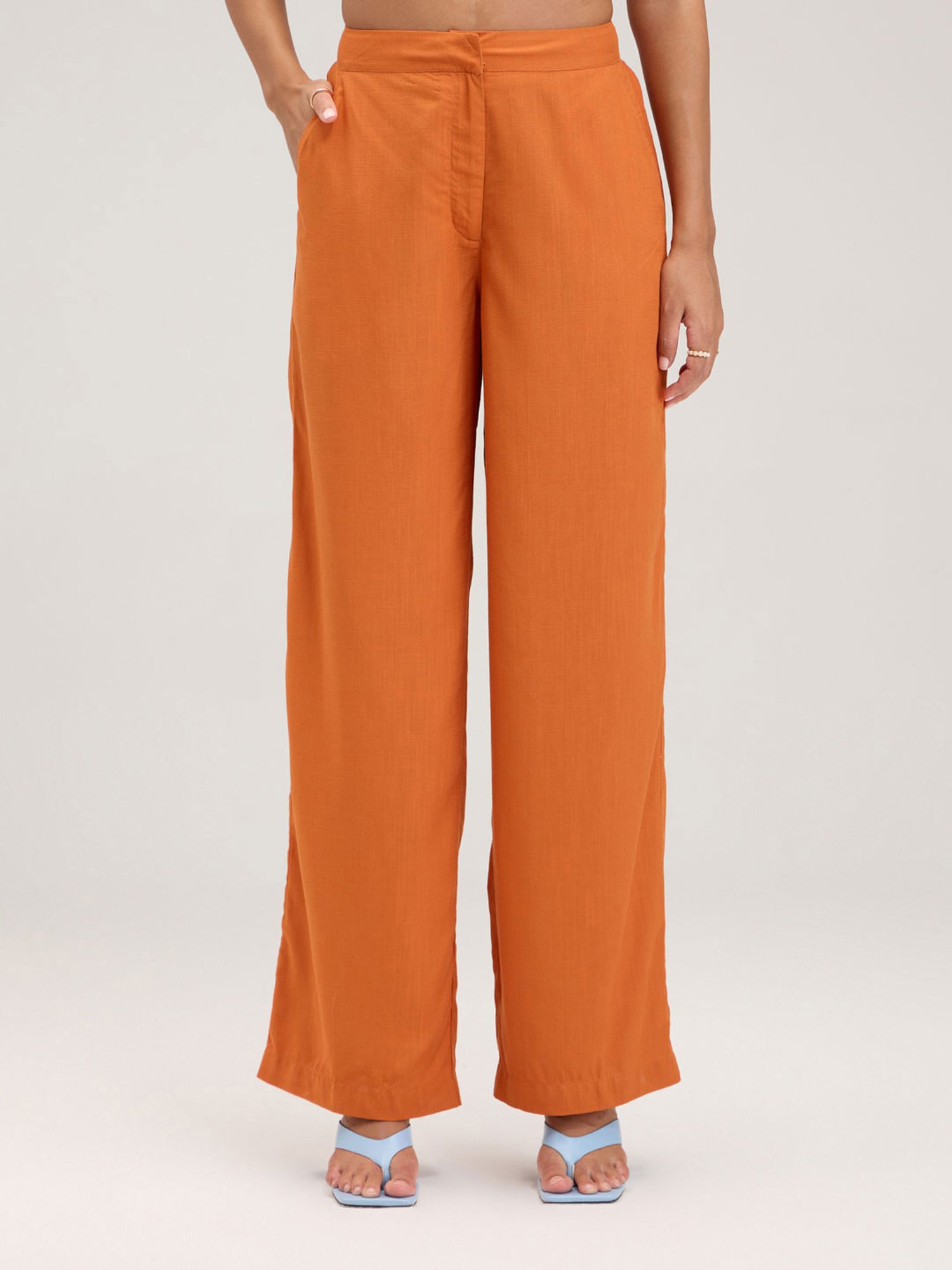 Simplicity 8447… again: 1940s orange summer trousers – Rachel makes