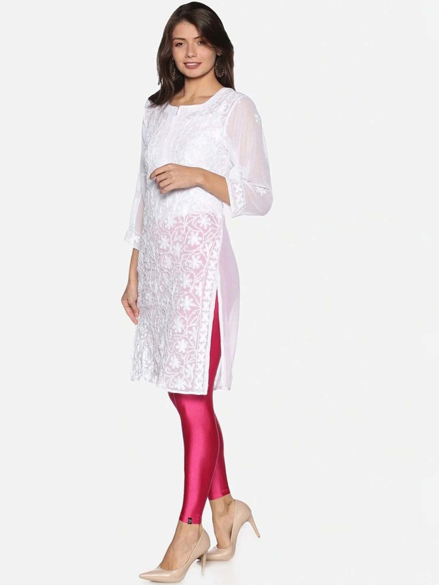 Twin Birds Mystic Pink Color Leggings