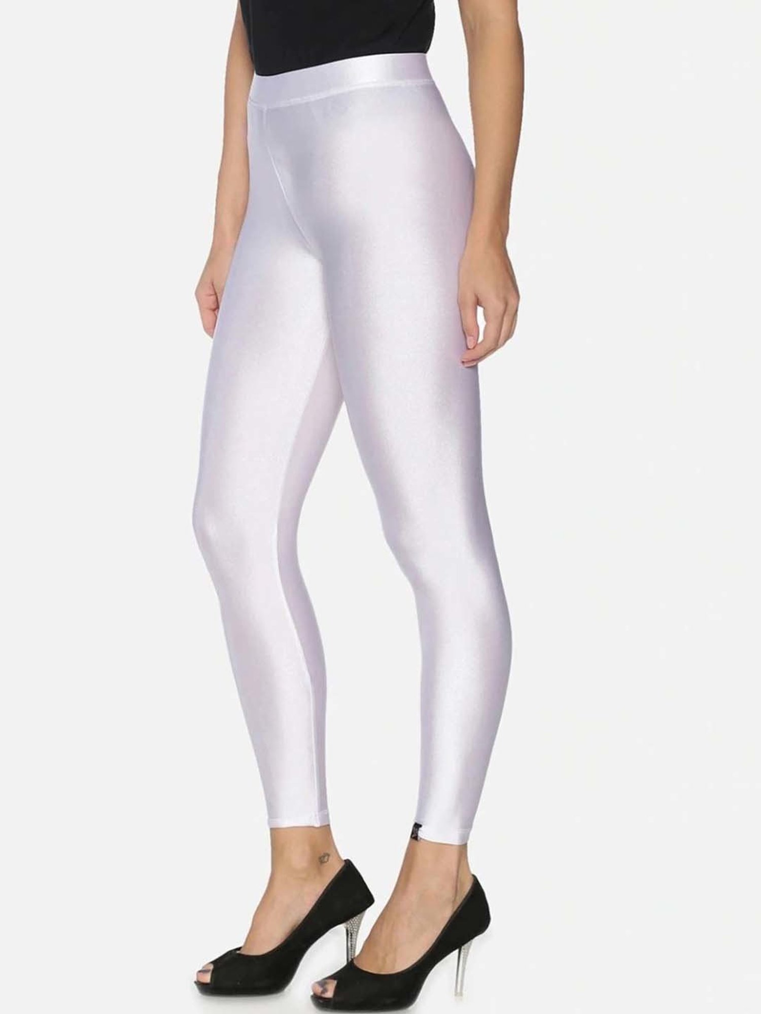 CLZOUD Yoga Pants for Women White Nylon,Spandex Leggings with Pockets for  Women Non See Through Workout High Waisted Running Yoga Pants - Walmart.com