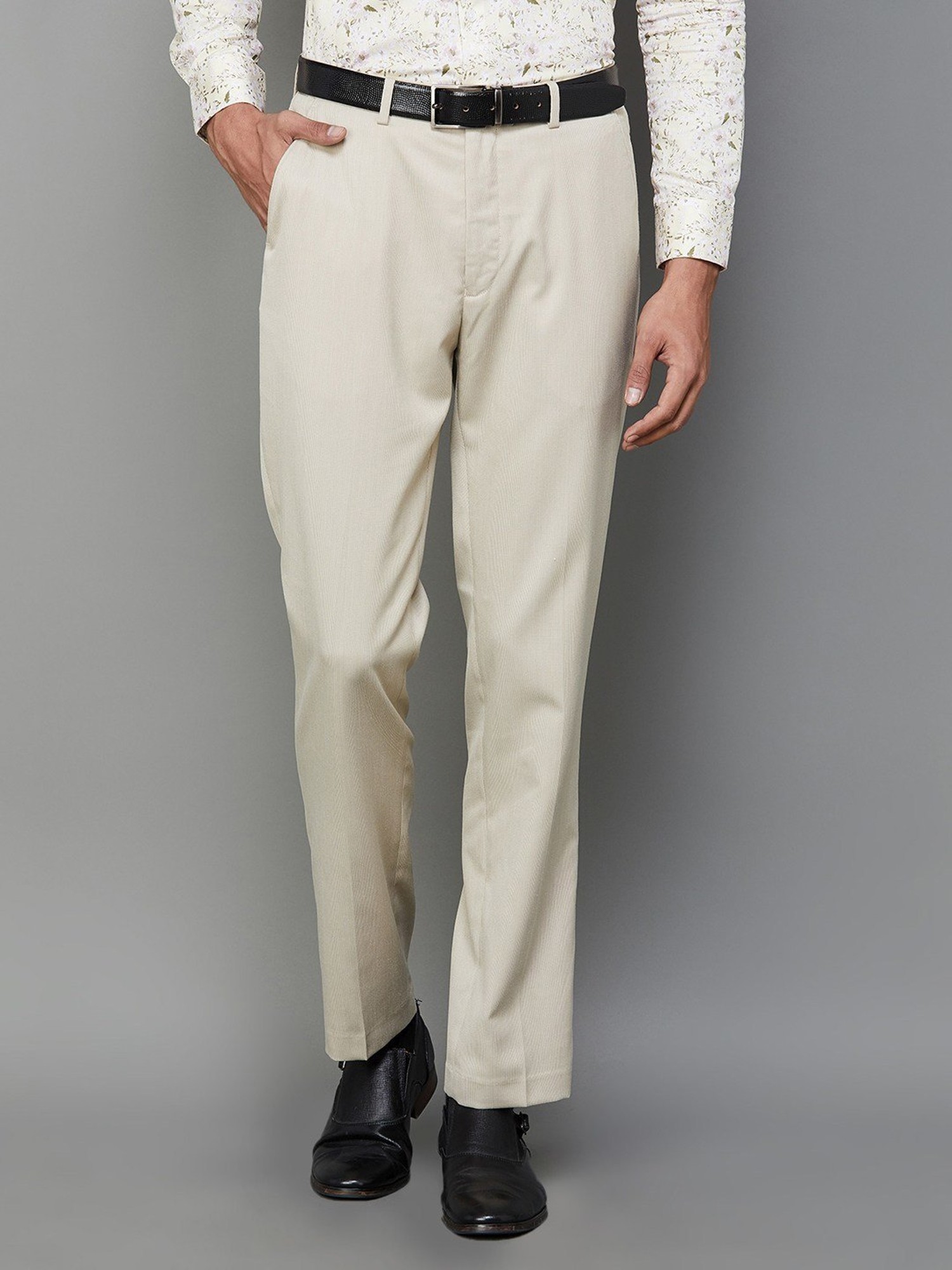 Red Cherry Flexi Wasit-Ankle Length Cream Lycra Slim Fit Men Cream Trousers  - Buy Red Cherry Flexi Wasit-Ankle Length Cream Lycra Slim Fit Men Cream  Trousers Online at Best Prices in India |
