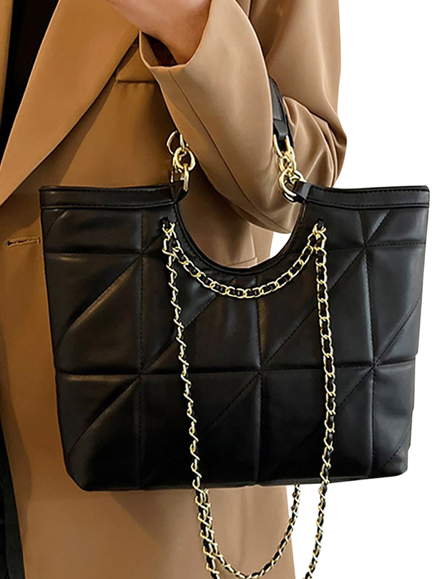 Buy Styli Black Quilted Shoulder Bag at Best Price @ Tata CLiQ