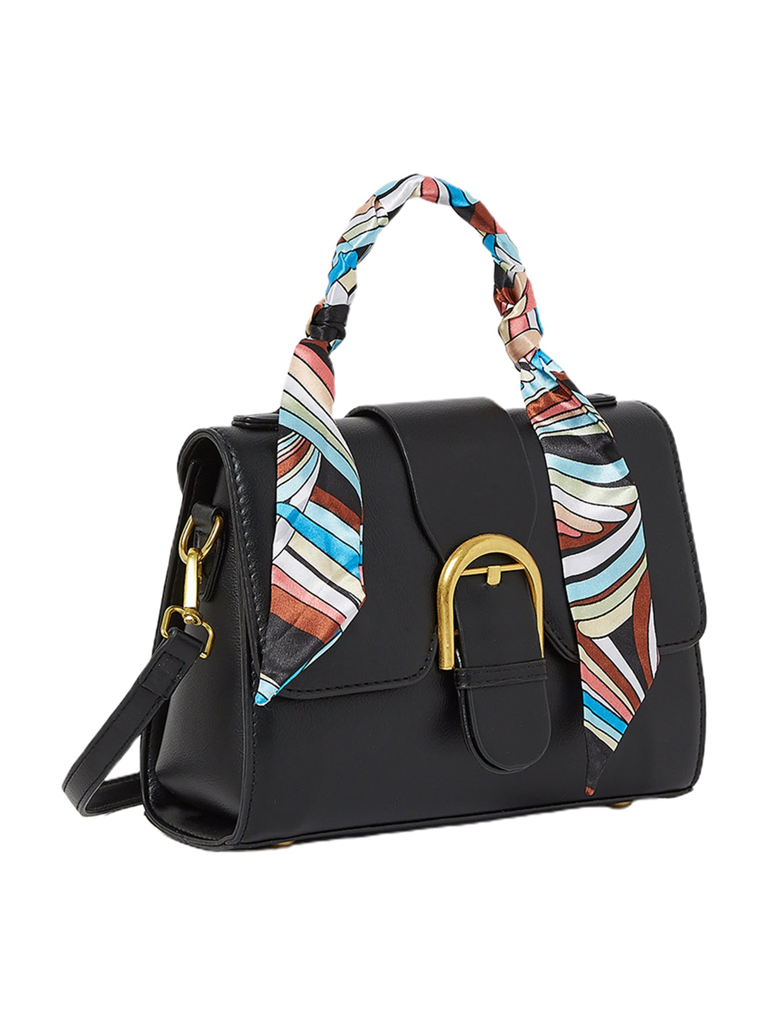 Buy Styli Black MK Printed Handbag at Best Price @ Tata CLiQ