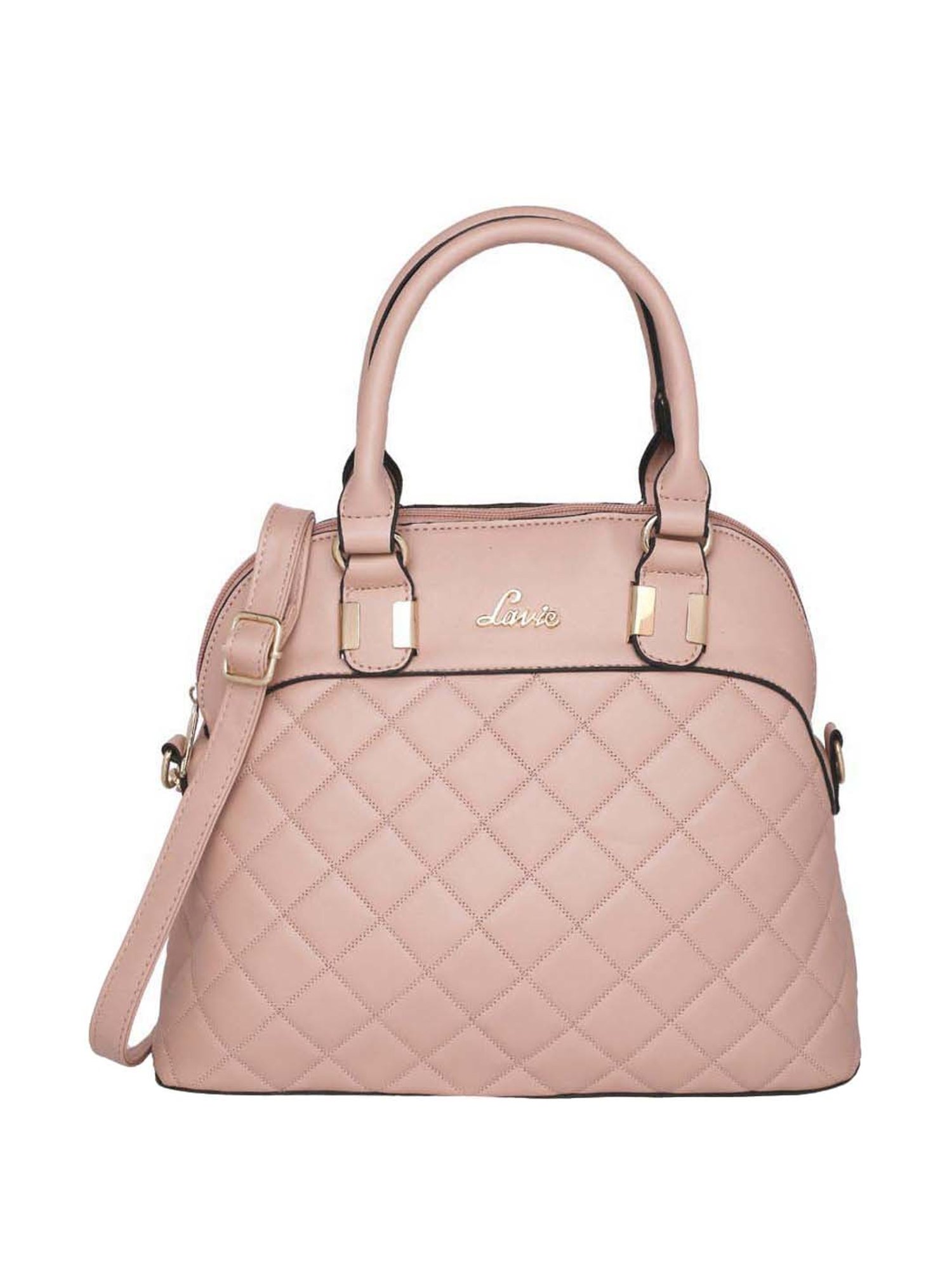 Buy Lavie Marjorie Pink Quilted Medium Handbag Online At Best