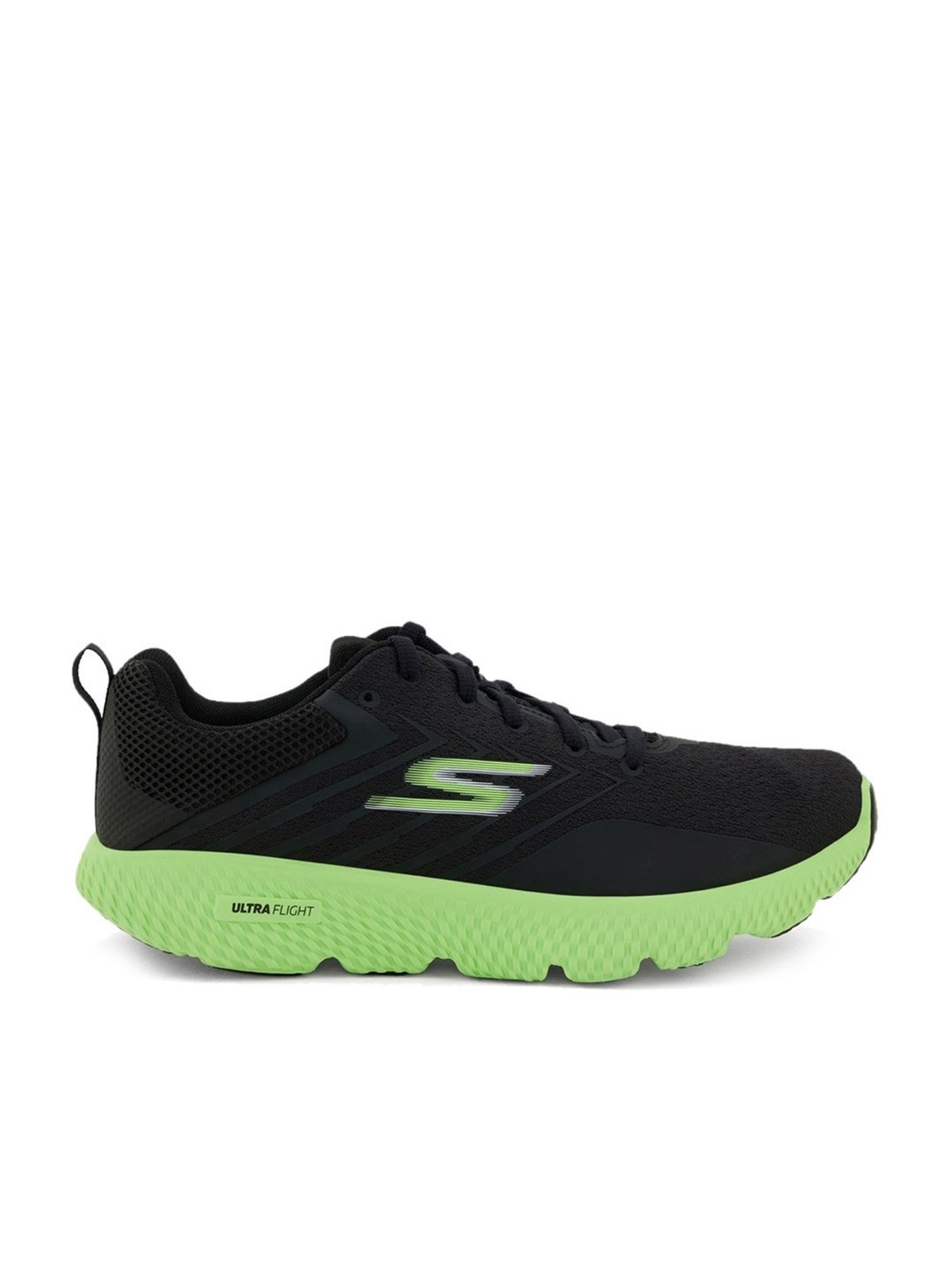 Fashion black and green skechers