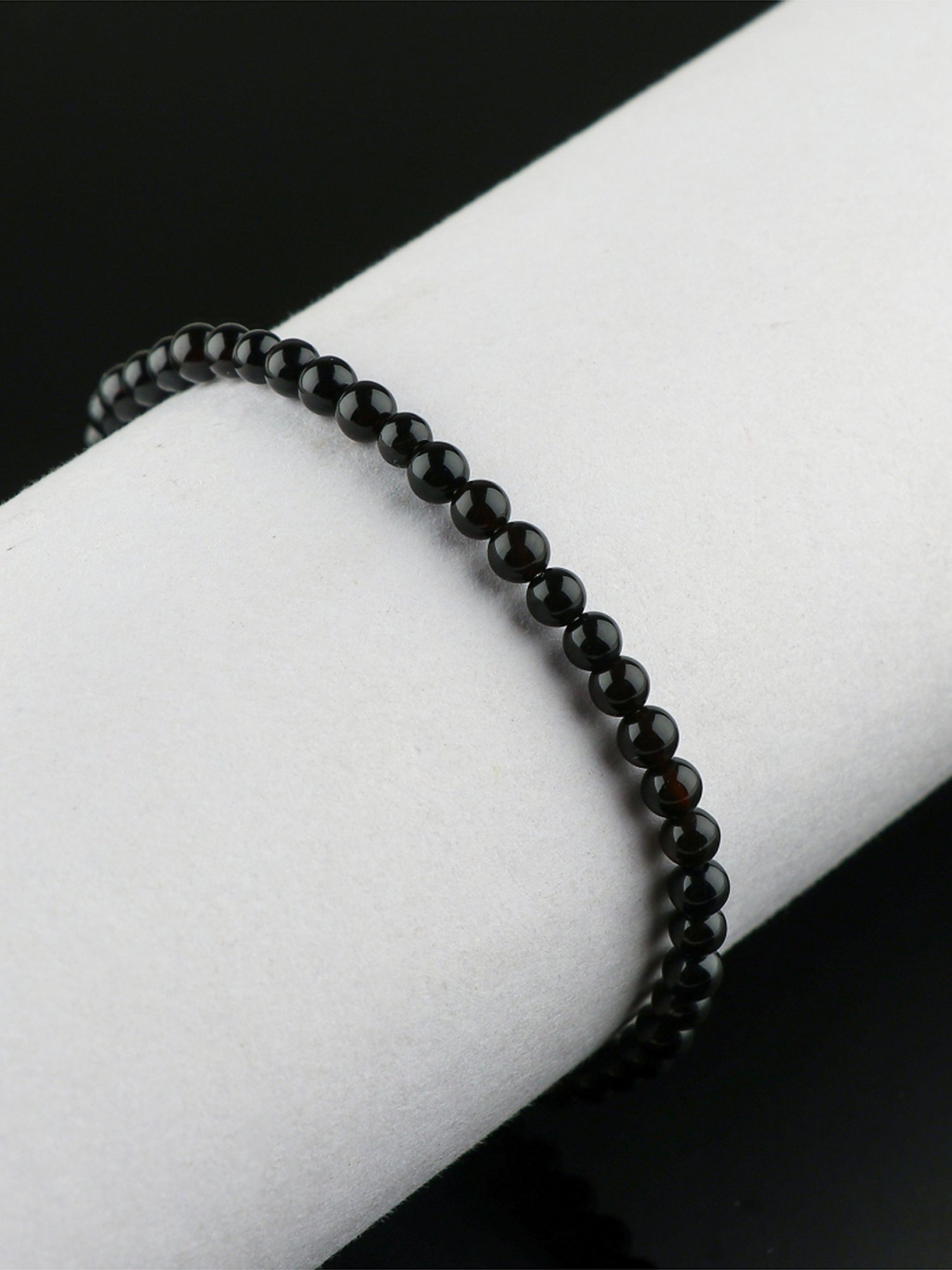 Black Onyx Beaded Bracelet | EMPORIO ARMANI Man