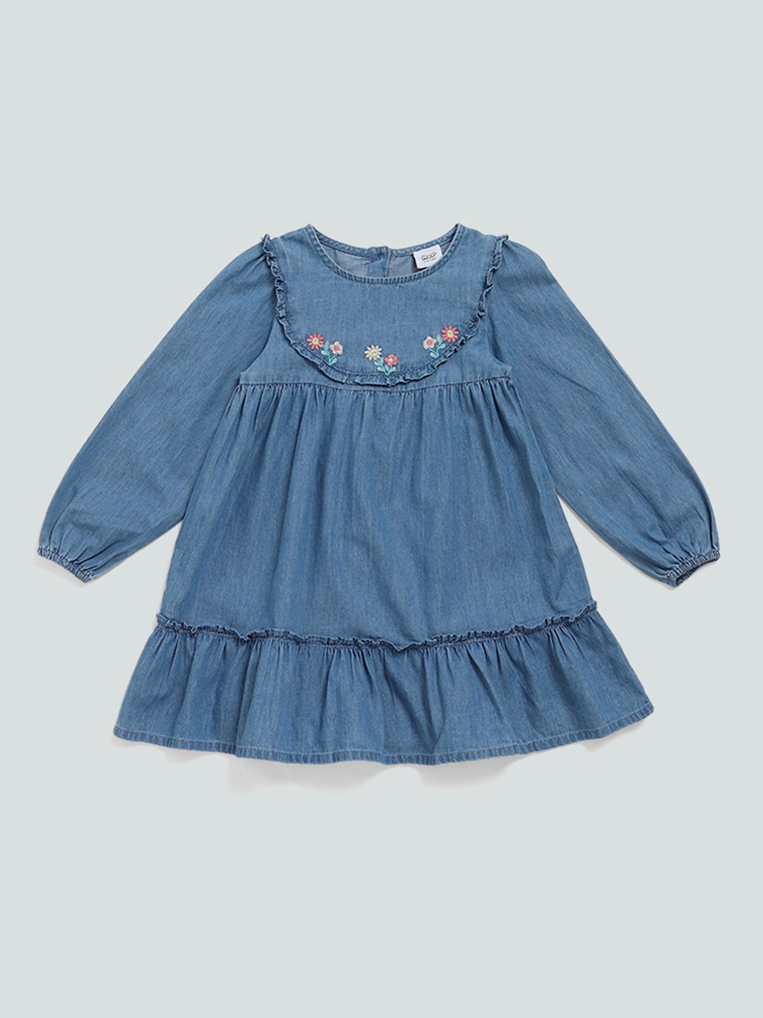 Amazon.com: Girl's Denim Dress Long Summer Denim Children's Dress Summer  Style Small Flying Sleeve Vest Lace (Blue, 6-12 Months) : Clothing, Shoes &  Jewelry