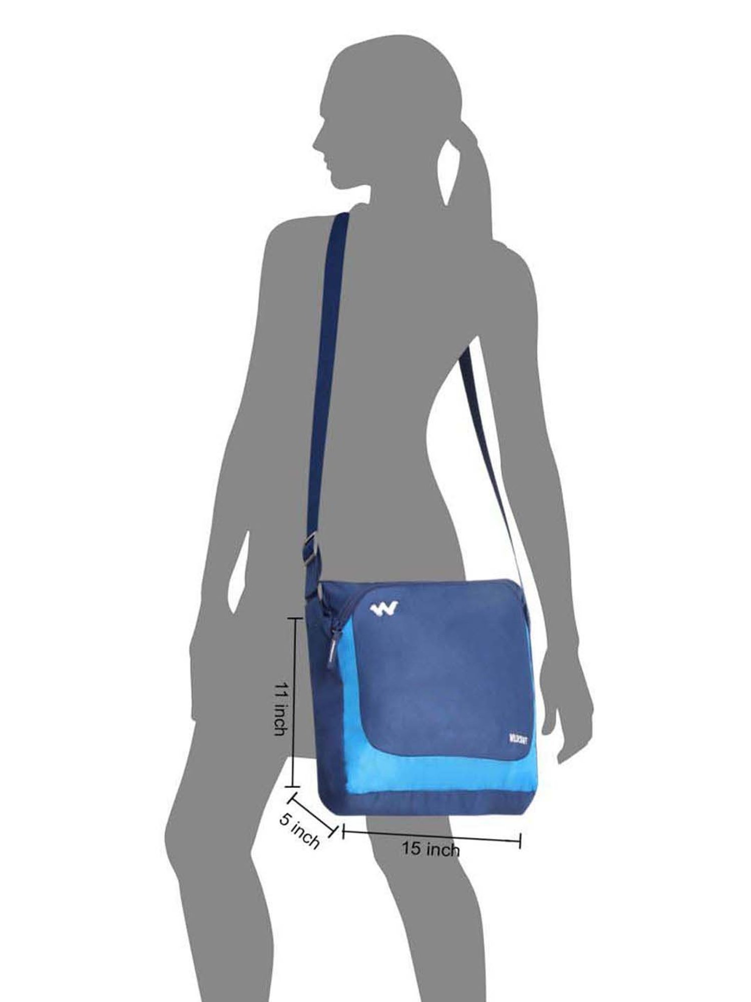 Buy Wildcraft Icon Blue Solid Medium Laptop Messenger Bag Online At Best  Price @ Tata CLiQ