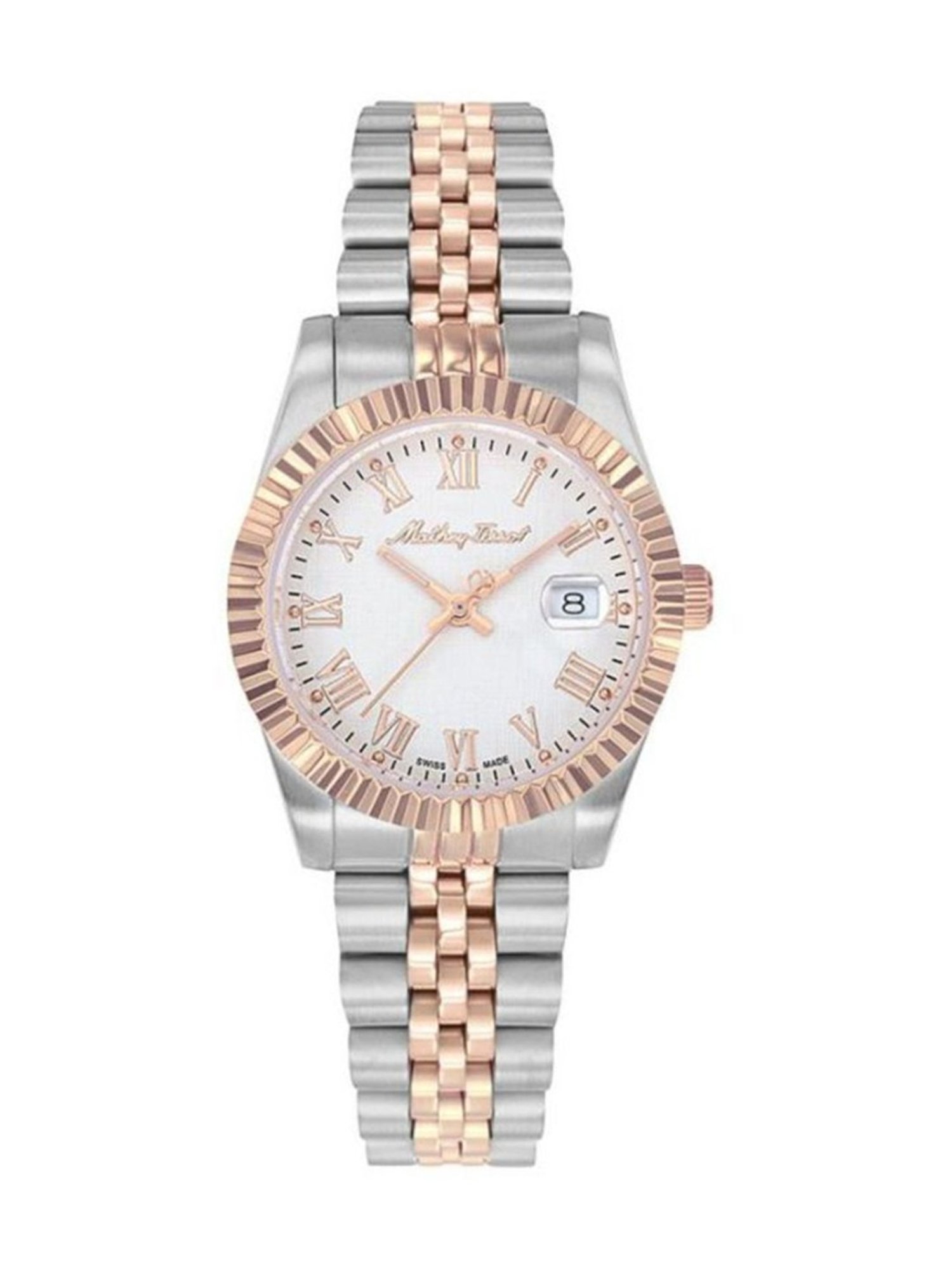 Tissot T Lady Flamingo Mother of Pearl Dial Rose Gold Steel Strap Watch For  Women