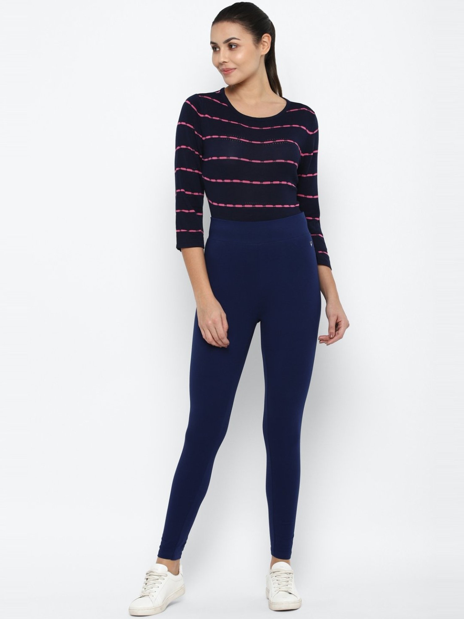 Jockey Blue Printed Sports Leggings