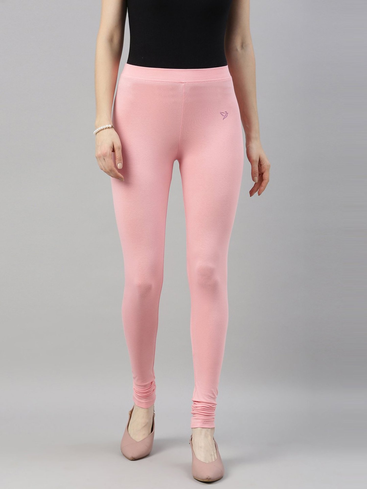 Buy TWIN BIRDS Pink Cotton Full Length Leggings for Women Online @ Tata CLiQ