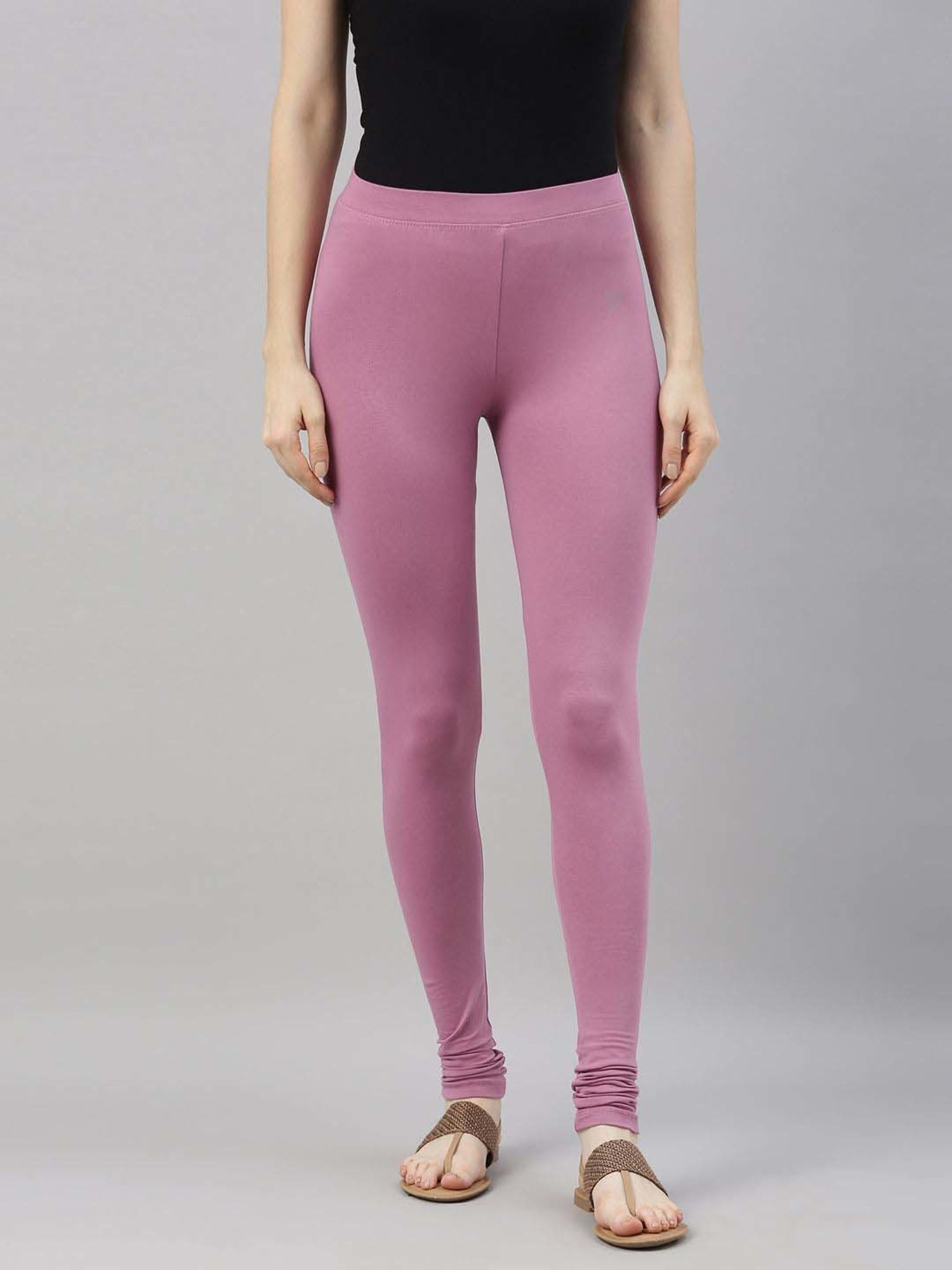 Buy TAGGD Baby Pink Leggings With Crop Top Yoga Suit for Women Online in  India
