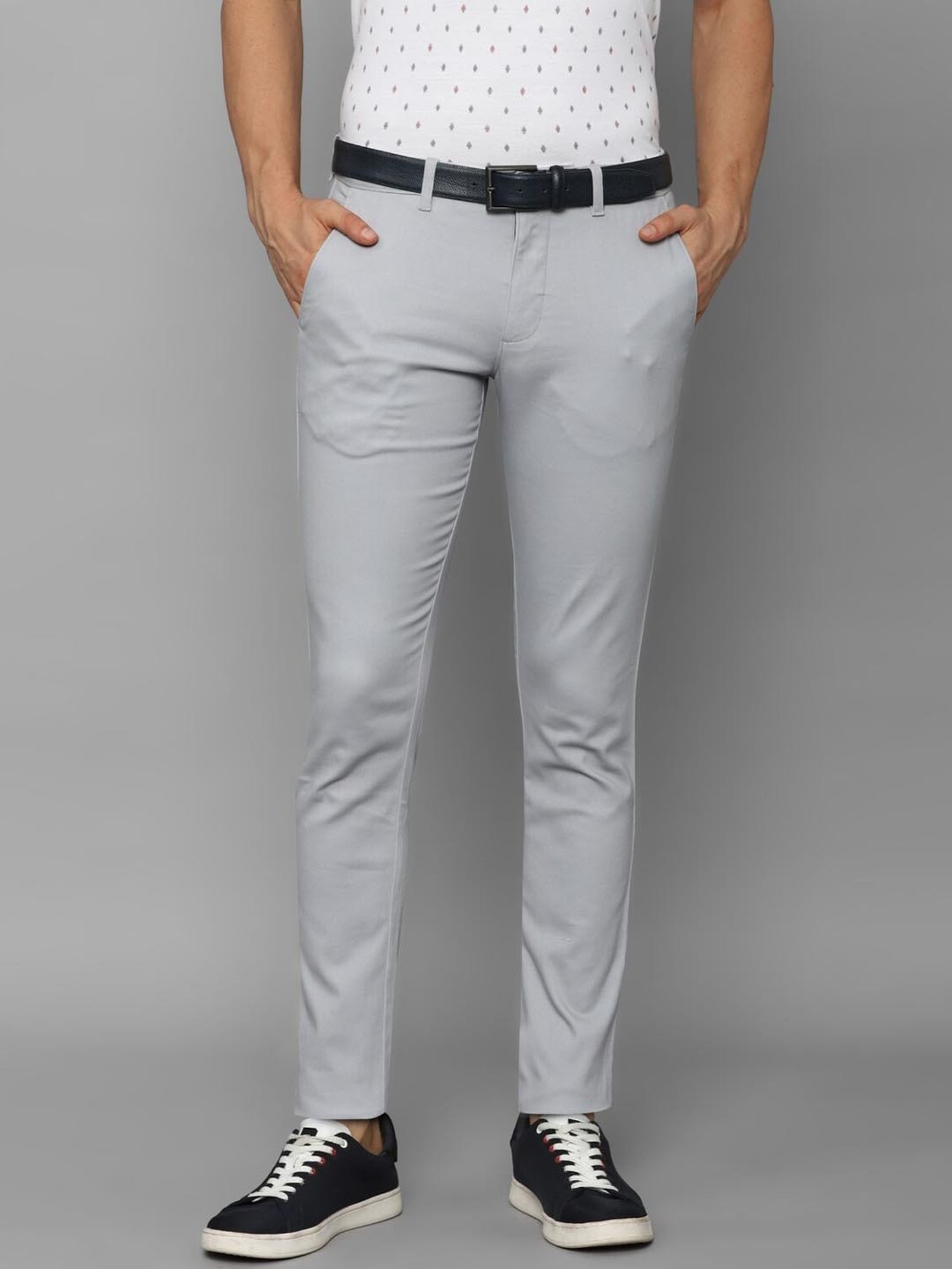 Men's Pants | Gretna Medium Grey Tropical Wool Trousers | Haspel