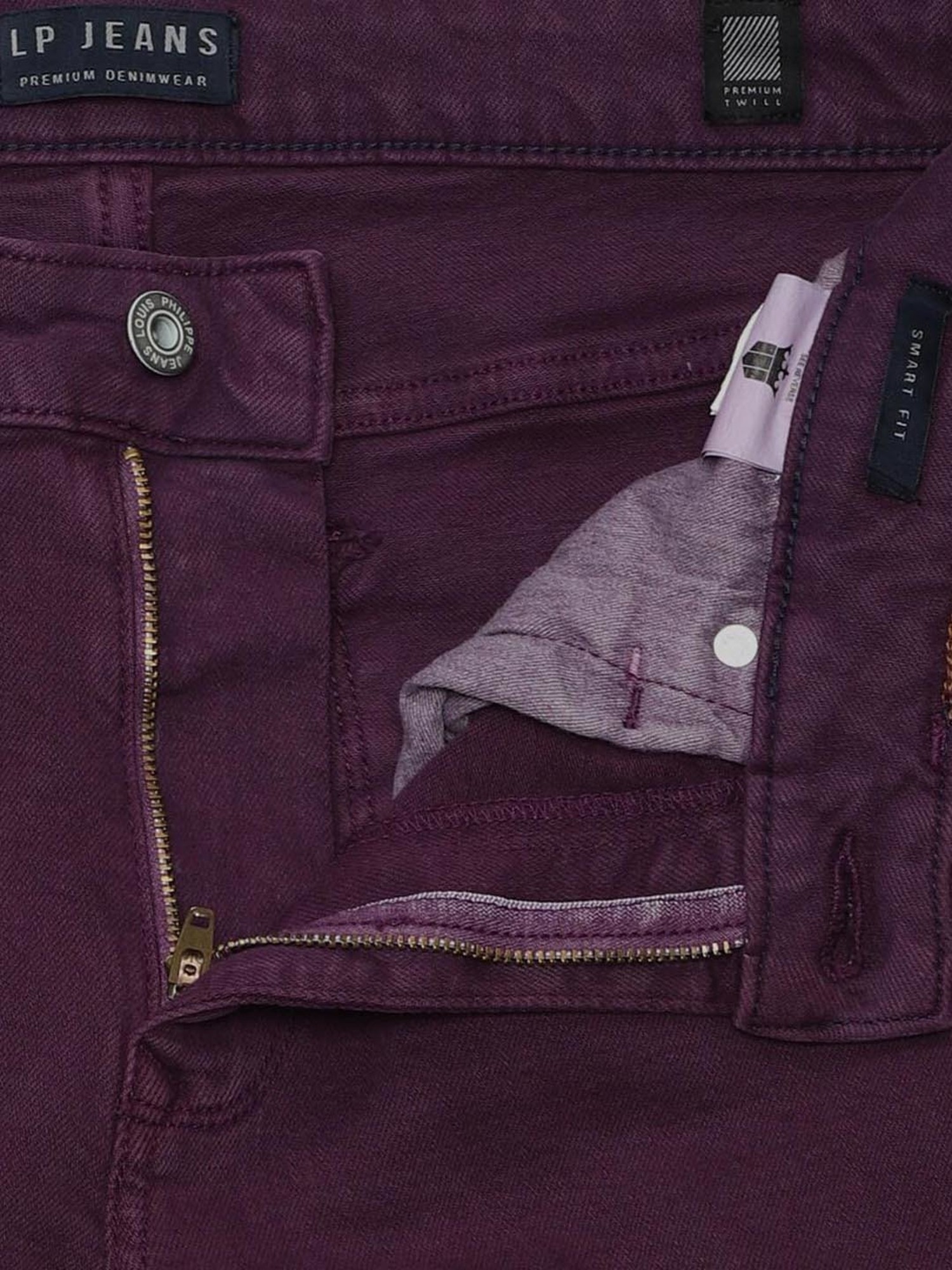 Buy Louis Philippe Jeans Purple Regular Fit Jeans for Mens Online @ Tata  CLiQ
