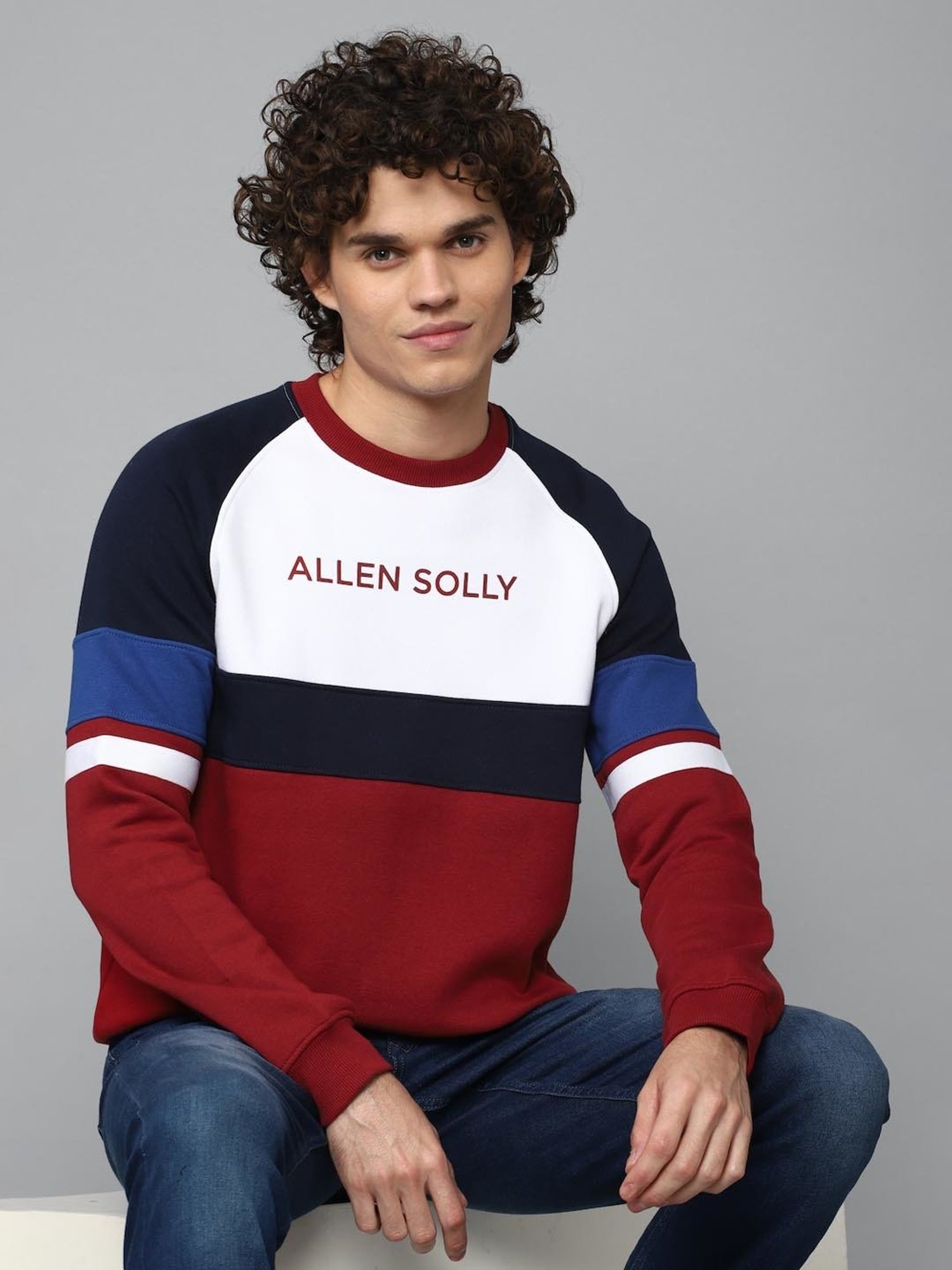 Allen solly red discount sweatshirt