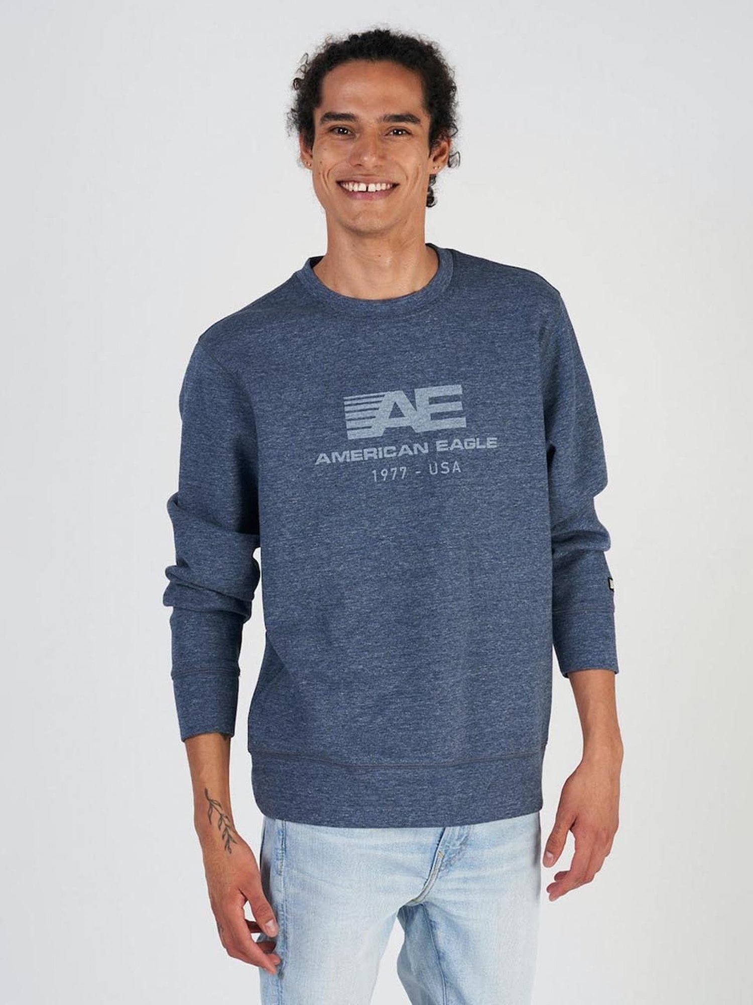 American eagle blue sweatshirt hotsell