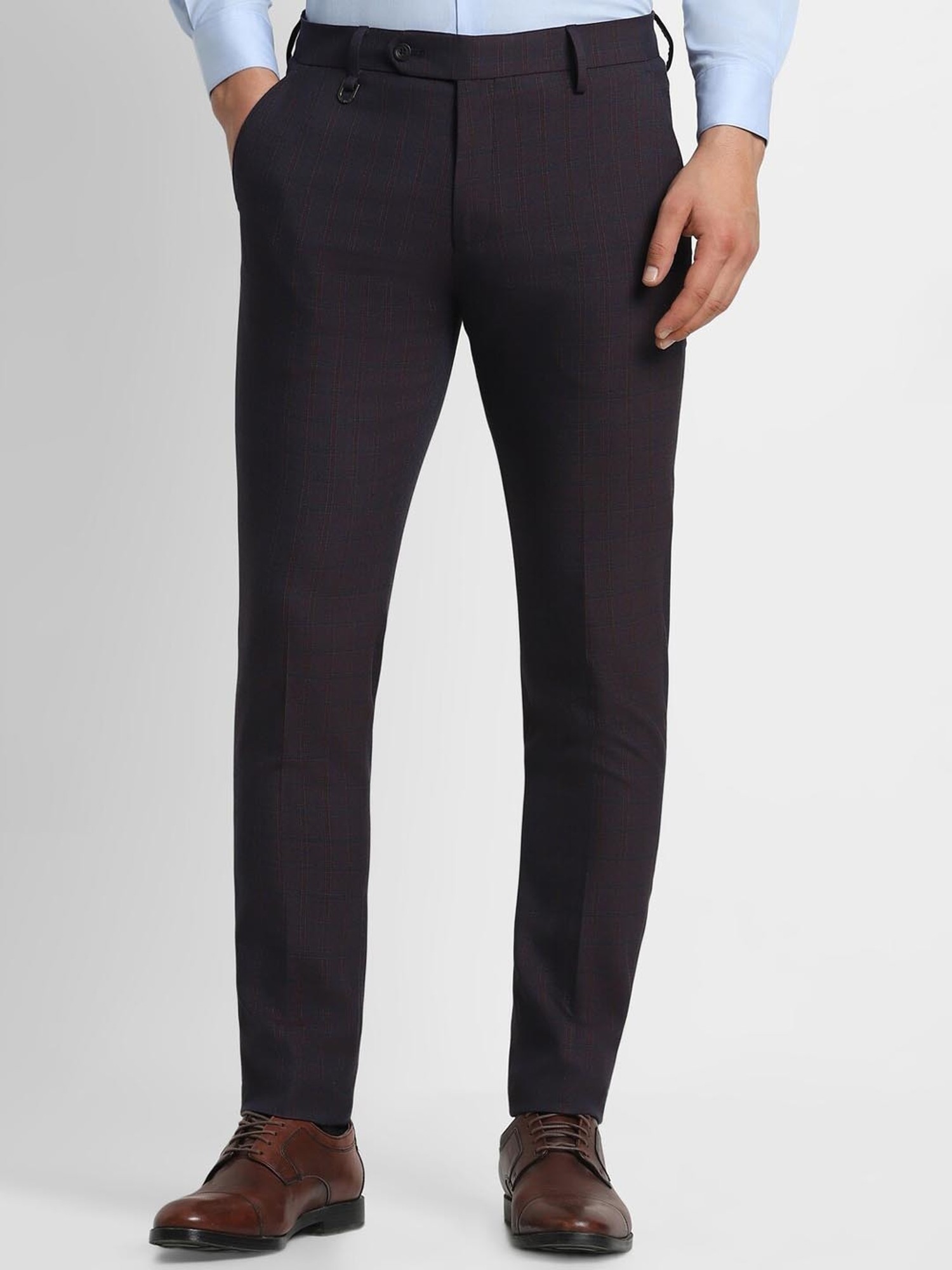 Smarty Pants women's cotton lycra ankle length camel brown formal trouser