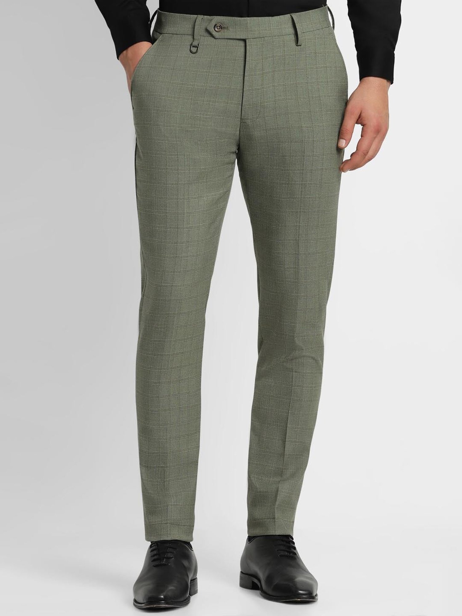Buy Men Olive Regular Fit Solid Formal Trousers Online - 676877 | Allen  Solly