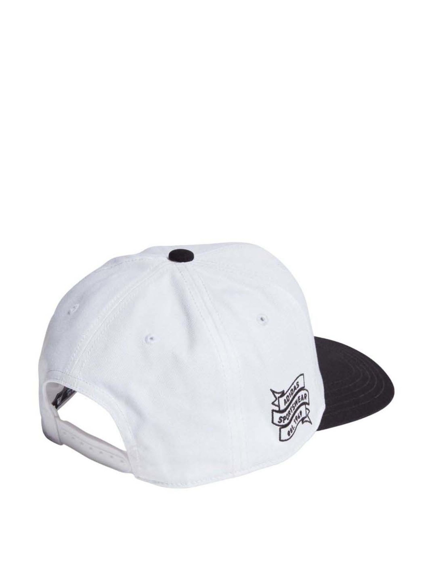 Buy Adidas Logo White & Black Solid Sanpback Cap Online At Best