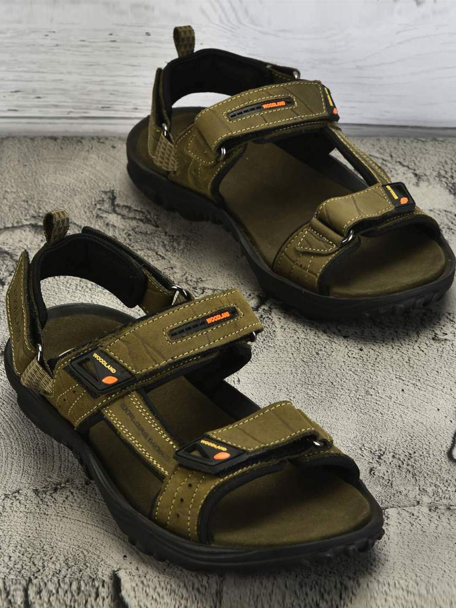 woodland olive floater sandals