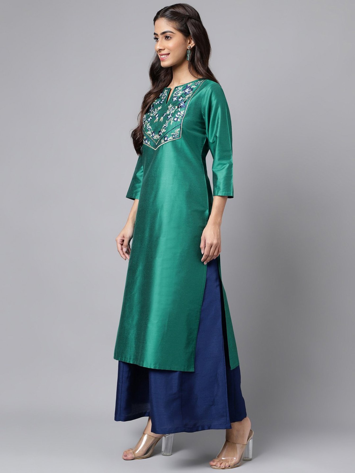 Peacock green 2024 colour kurtis