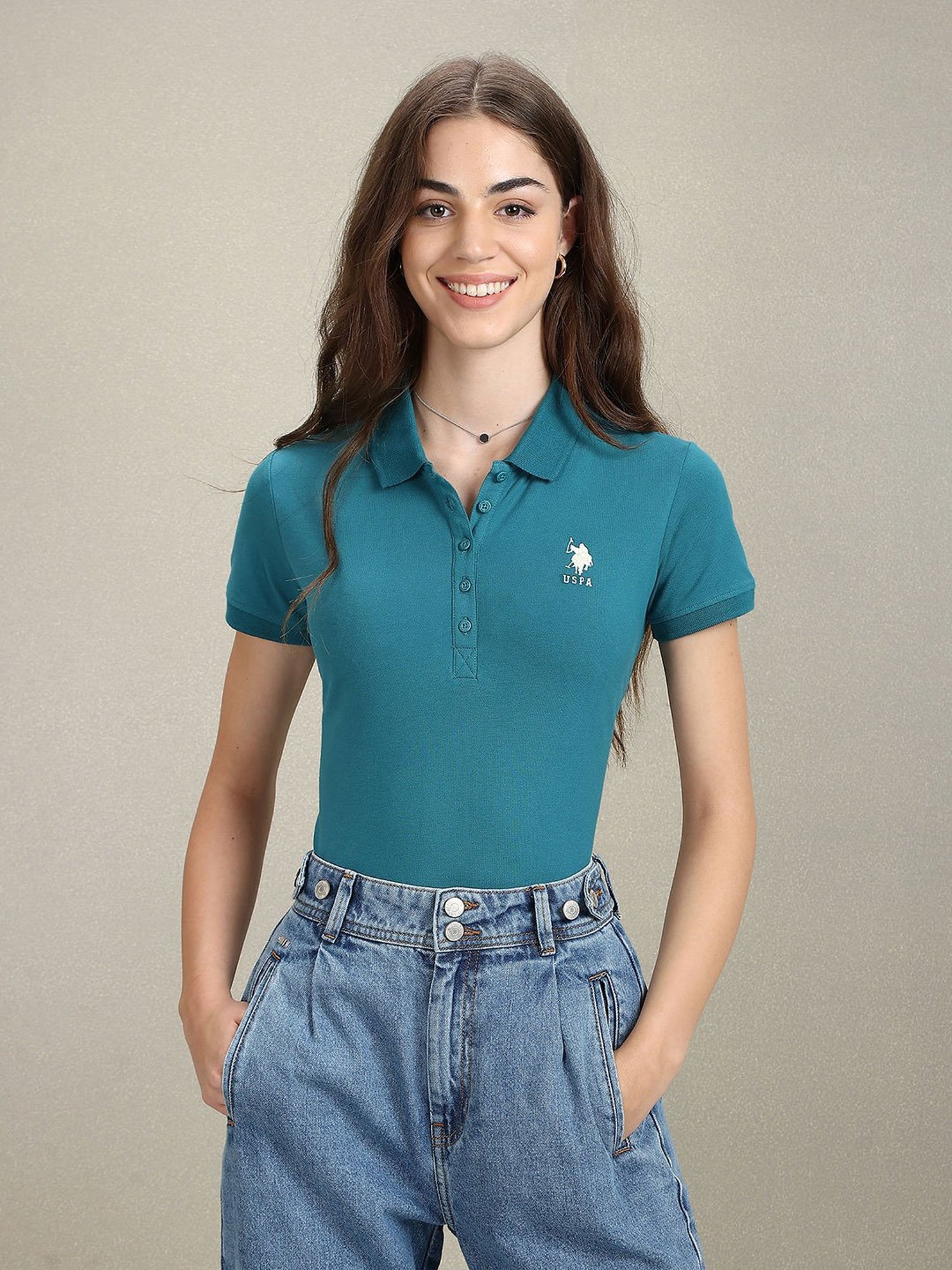 Us polo assn women's clearance polo shirts