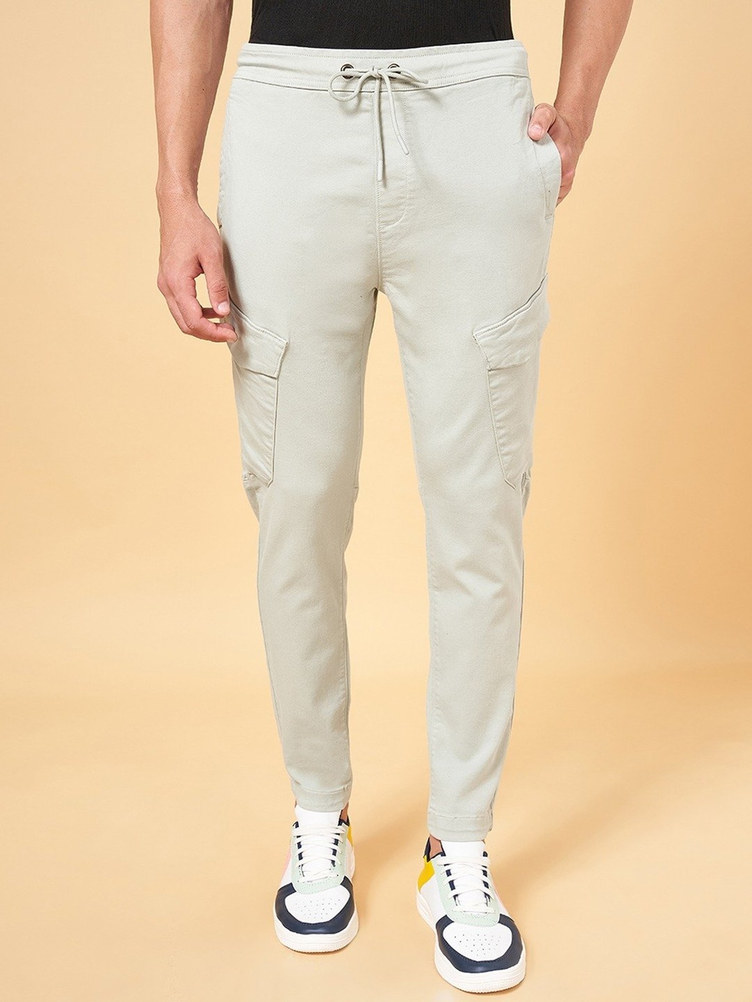Buy KHAKI Trousers & Pants for Men by URBAN RANGER by Pantaloons Online |  Ajio.com