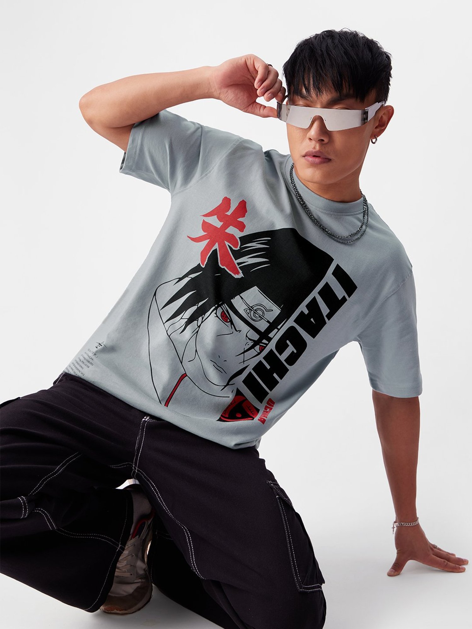 Naruto Itachi Grey T-Shirt