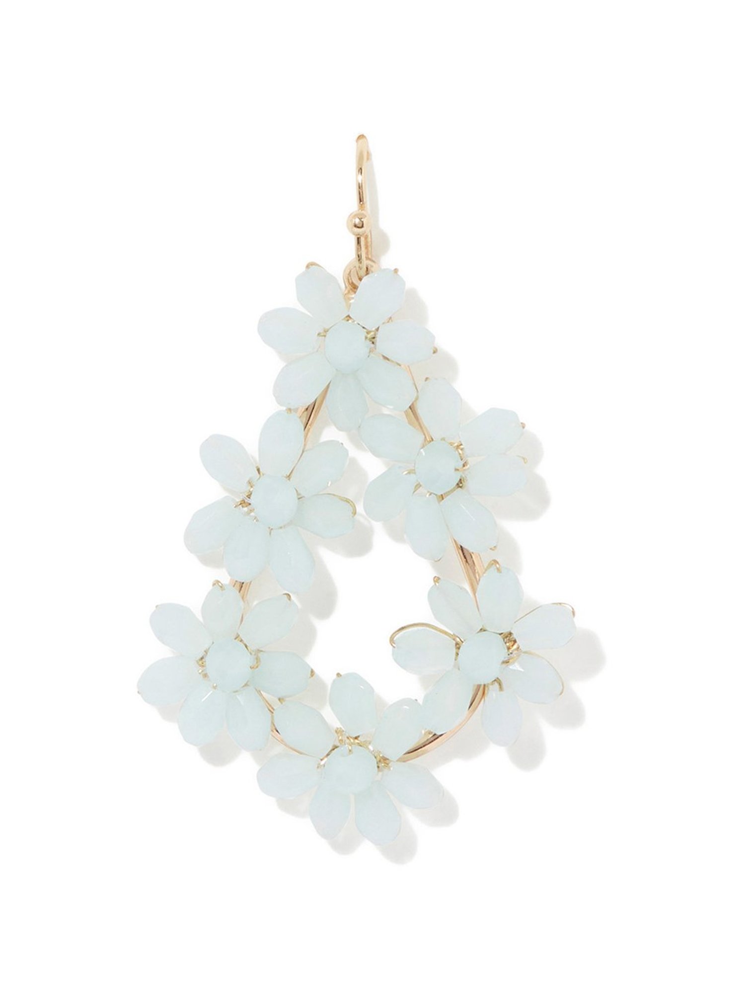 White and Gold Flower Earring – KennethJayLane.com