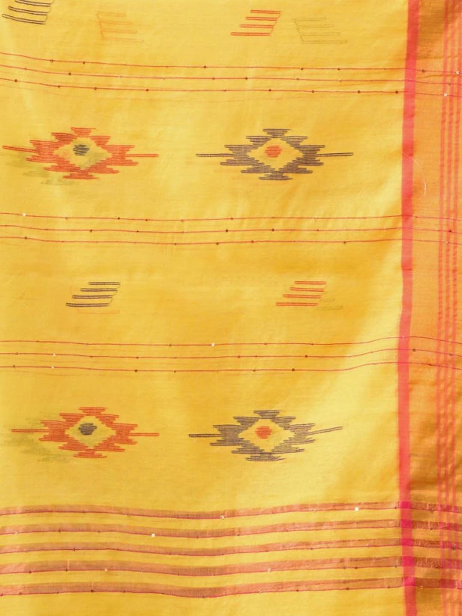 Woven Art Silk in Light Mustard Yellow Saree For Haldi