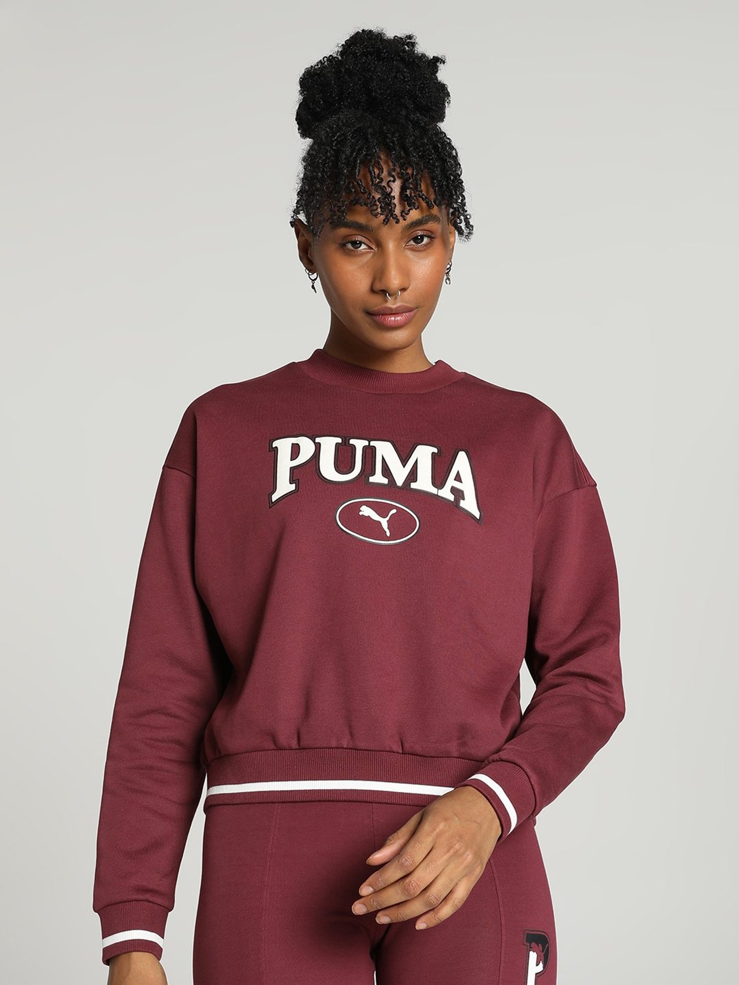 Burgundy discount puma sweatshirt