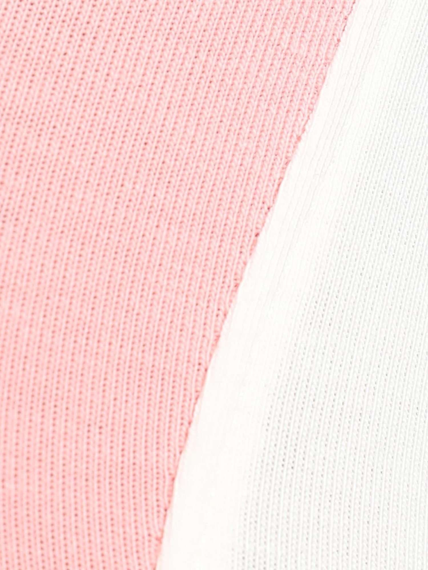Puma Pink & White Cotton Color-Block Sports Leggings