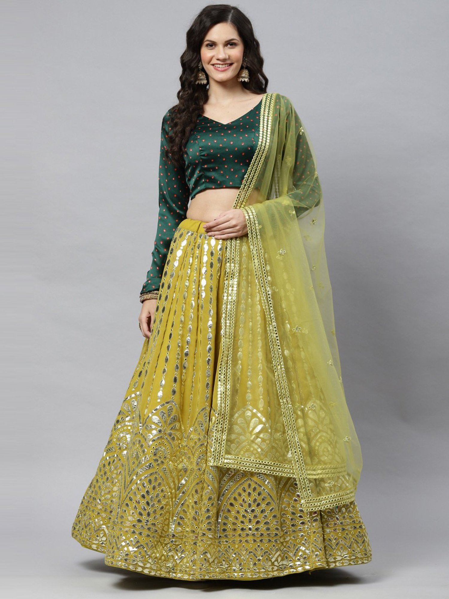 Golden Lehenga Choli : Buy Golden Color Lehenga Online