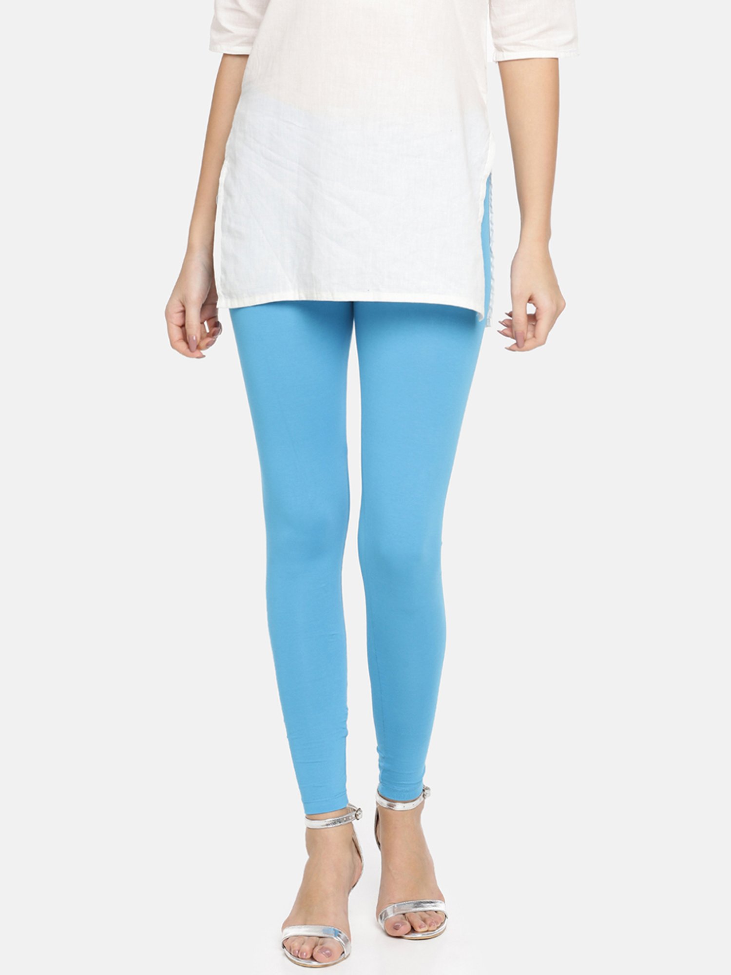 Buy Blue Leggings for Women by Twin Birds Online | Ajio.com