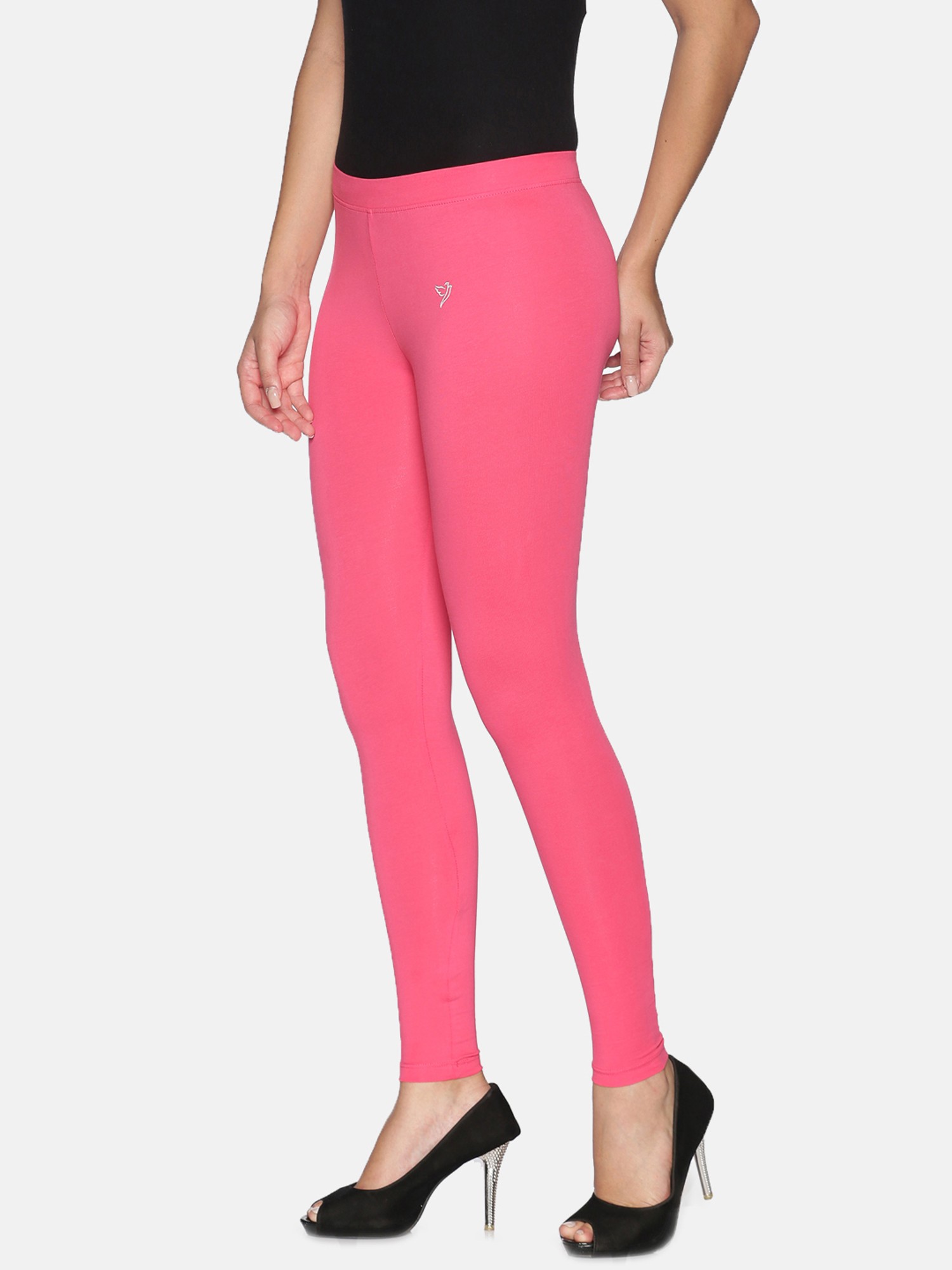 Women's High Shine Long Legging - Neon Pink | PixieLane