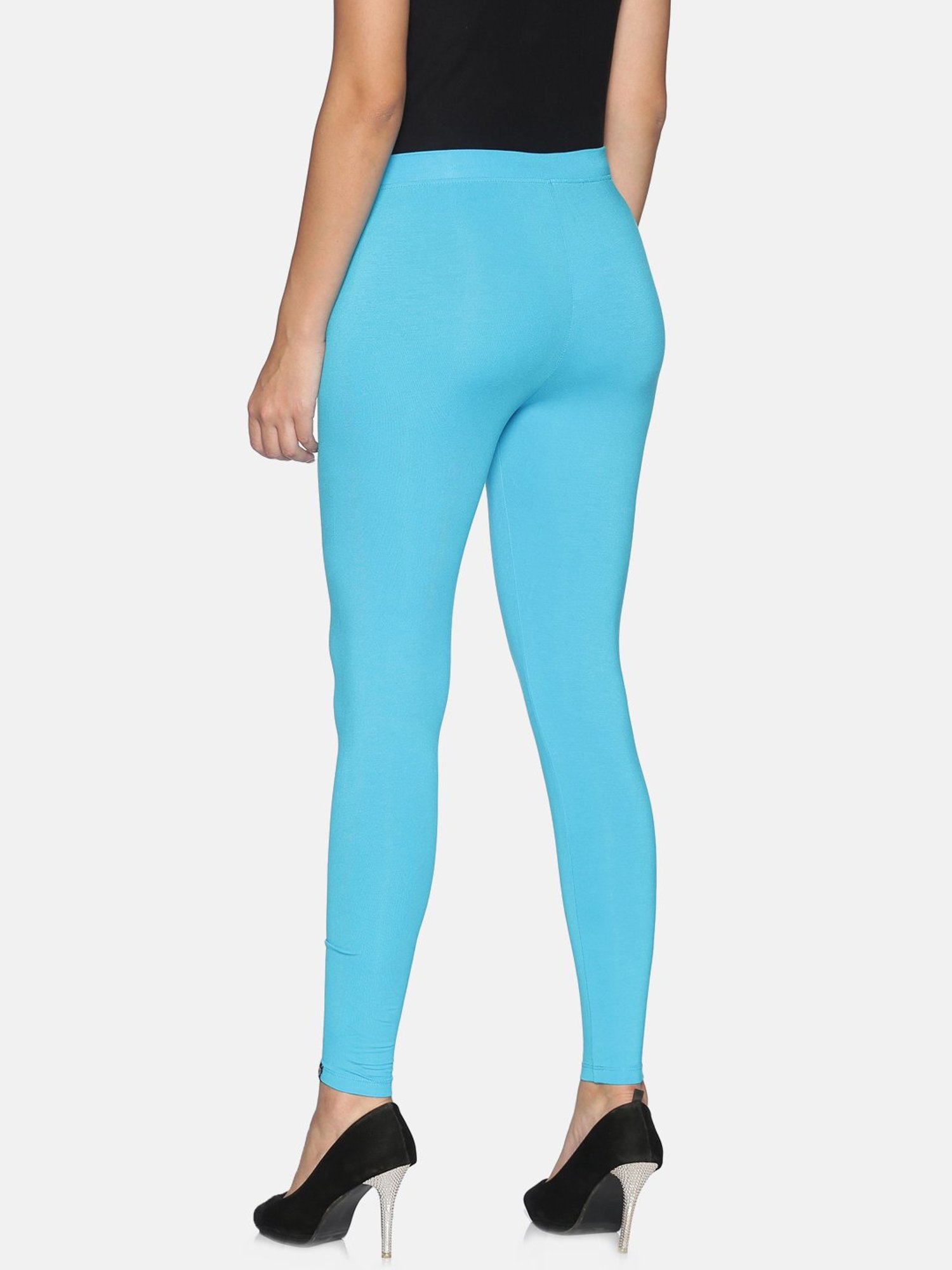 Buy Turquoise Blue Leggings for Women by LAKSHITA Online | Ajio.com